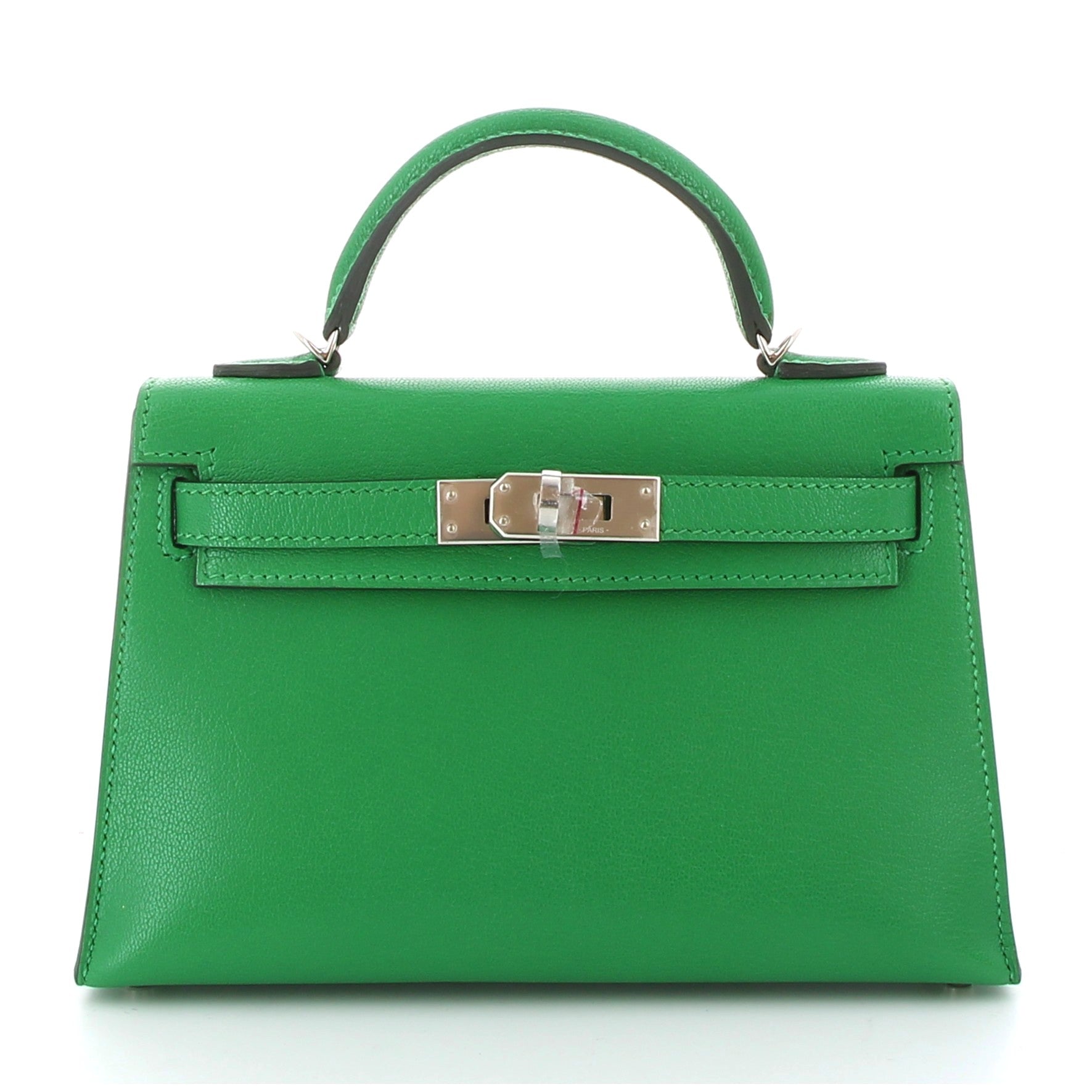 Hermes Kelly 20 Veau Chèvre Bambou Palladium Hardware