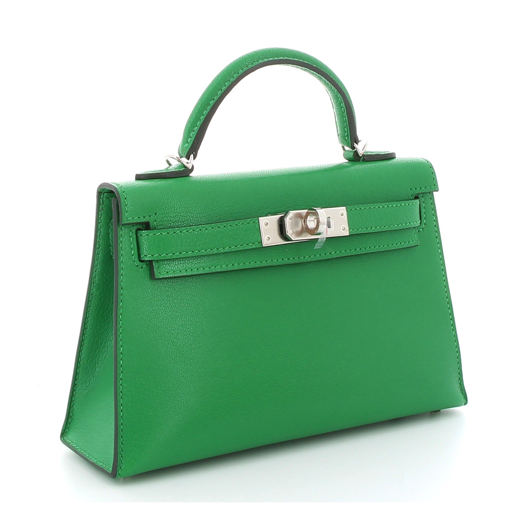 Hermes Kelly 20 Veau Chèvre Bambou Palladium Hardware