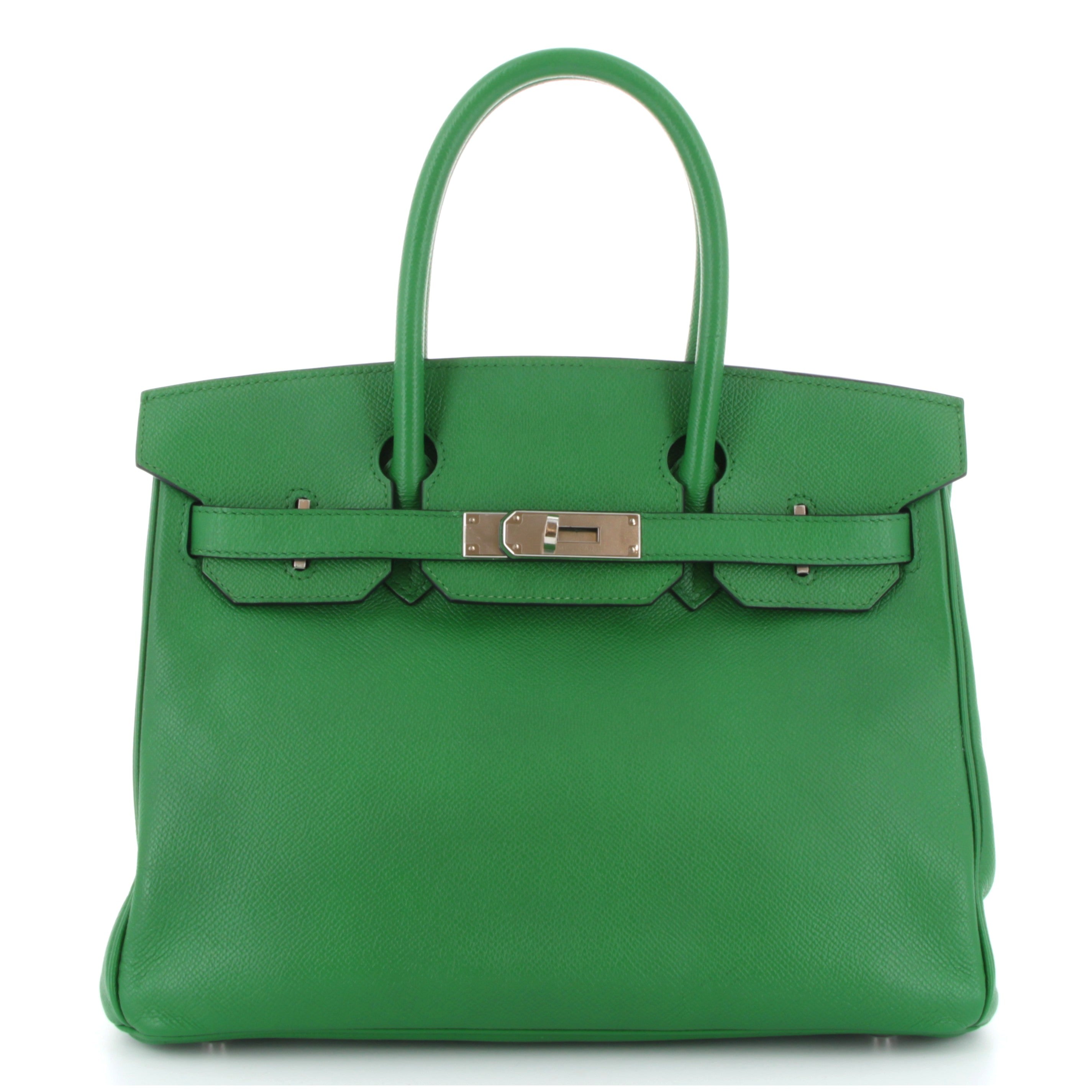 HERMÈS BIRKIN 30 BAMBOU EPSOM FINITION PALLADIÉ