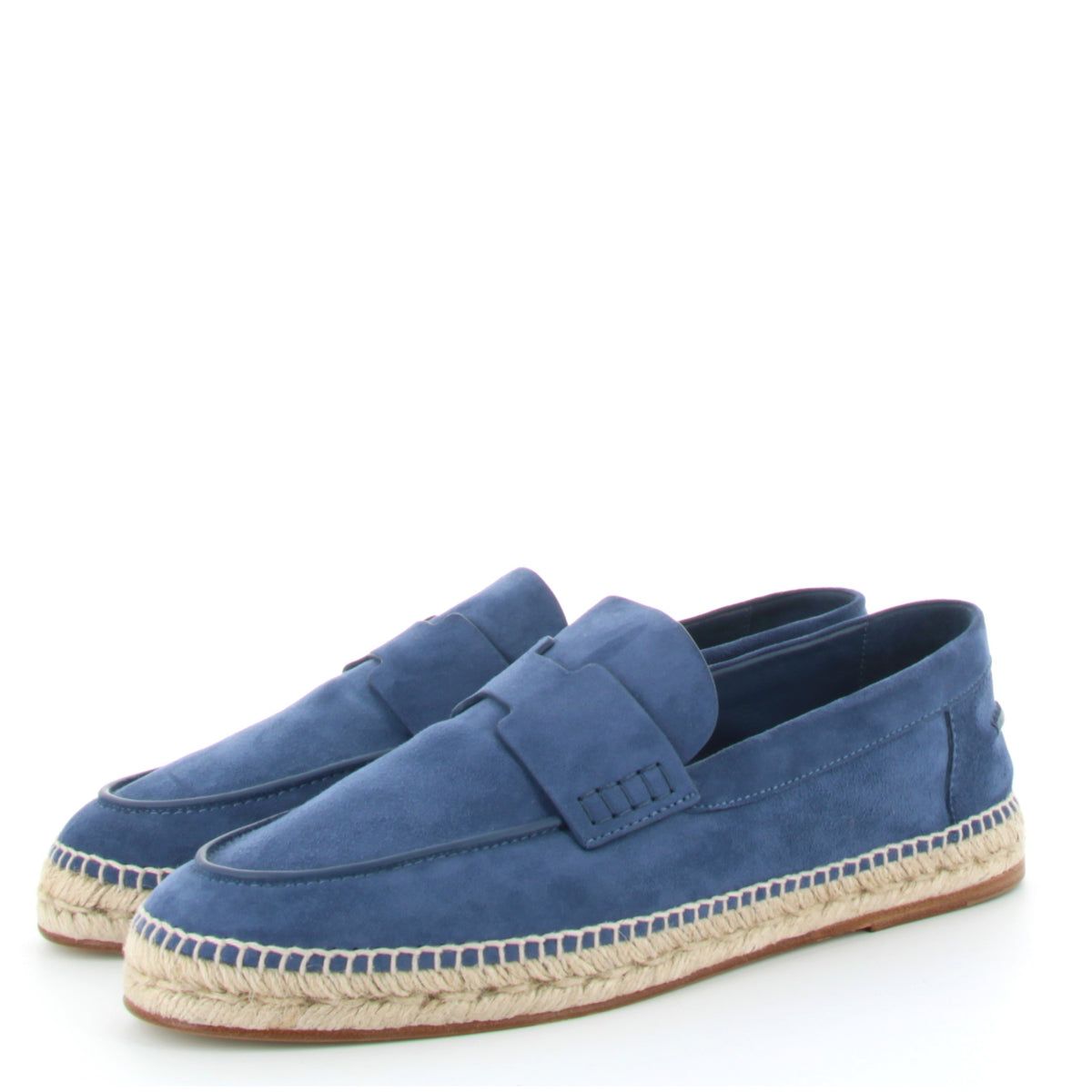 HERMÈS ESPADRILLES HOMME TRIP CHÈVRE VELOURS BLEU T 44