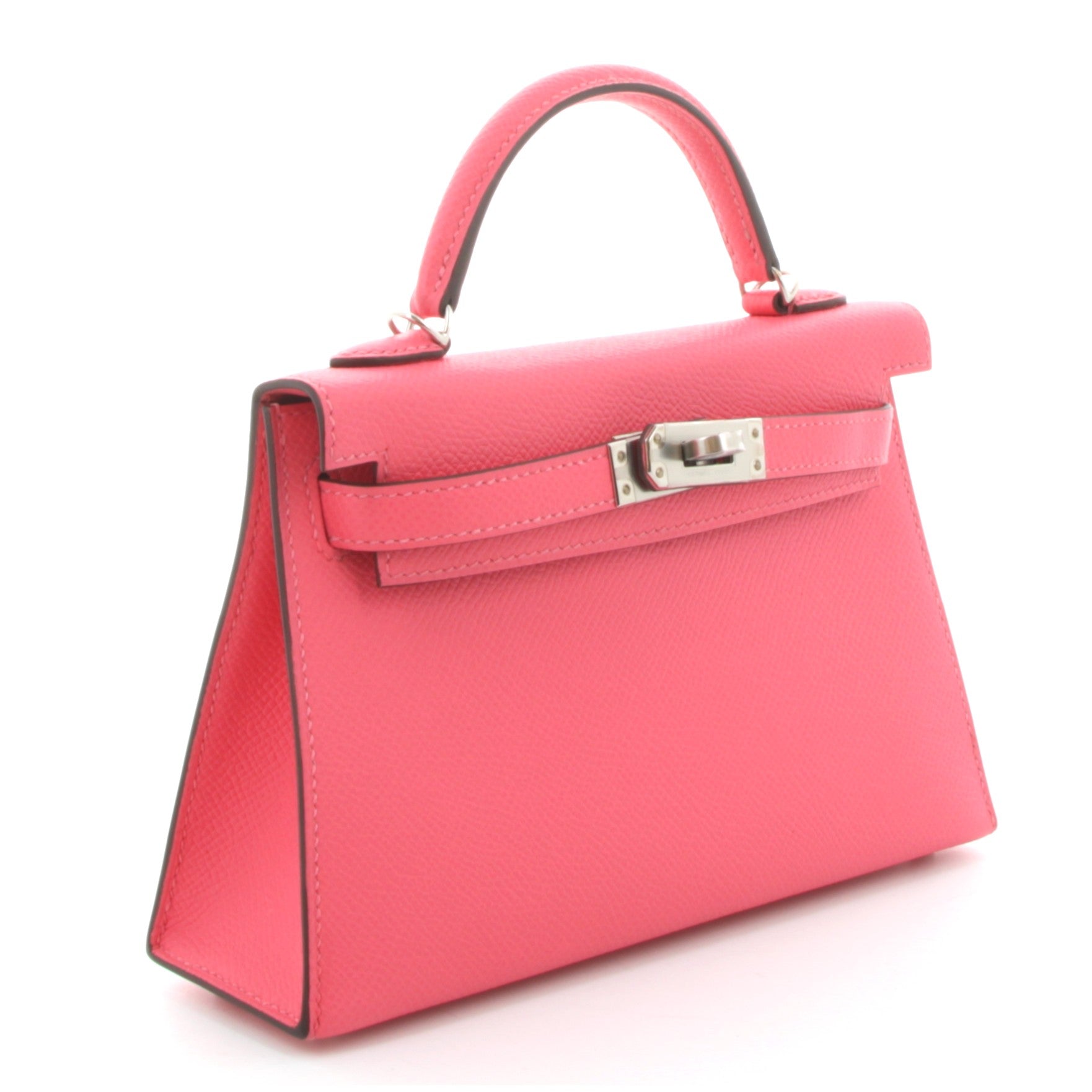 HERMÈS KELLY 20 EPSOM ROSE AZALÉE FINITION PALLADIÉ