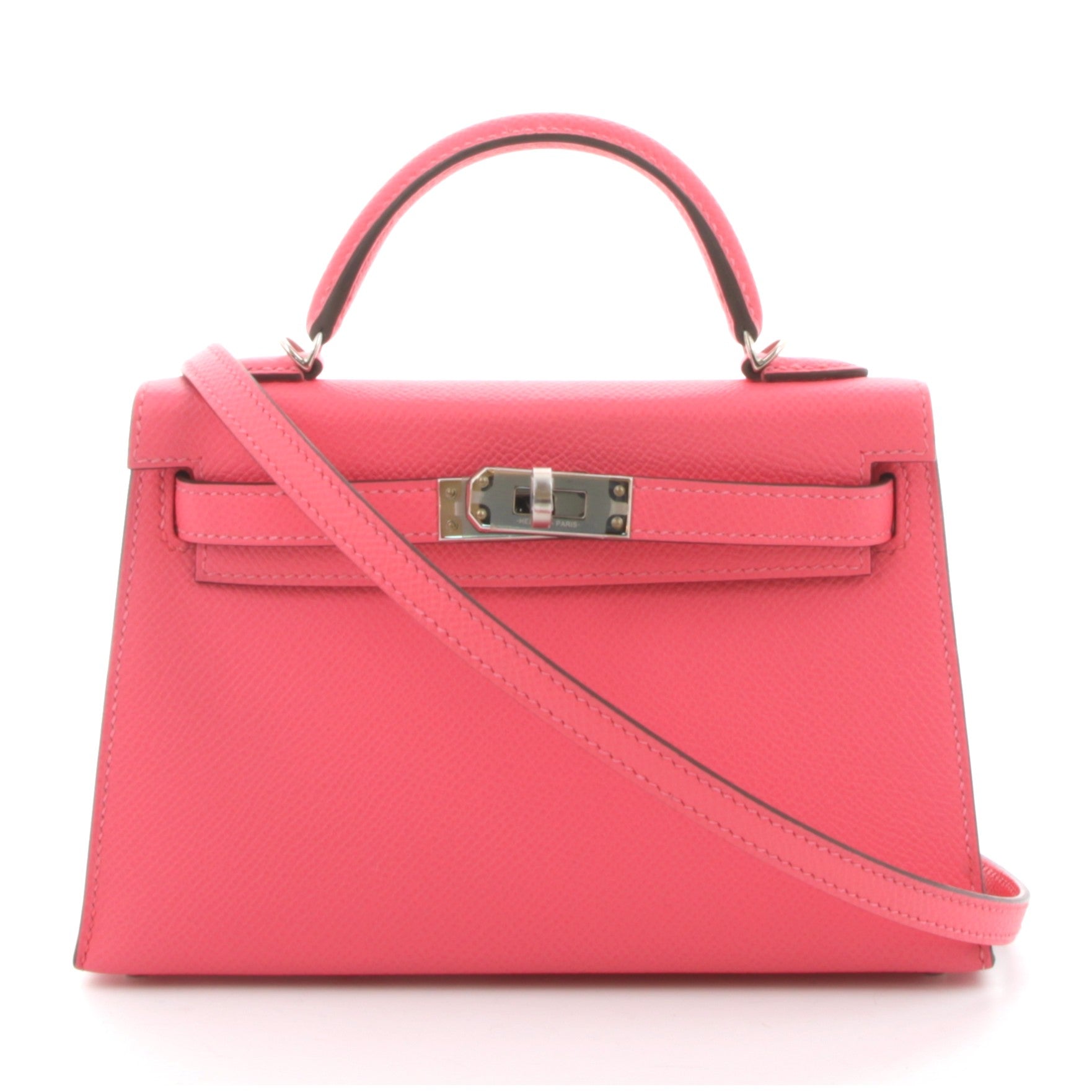 HERMÈS KELLY 20 EPSOM ROSE AZALÉE FINITION PALLADIÉ