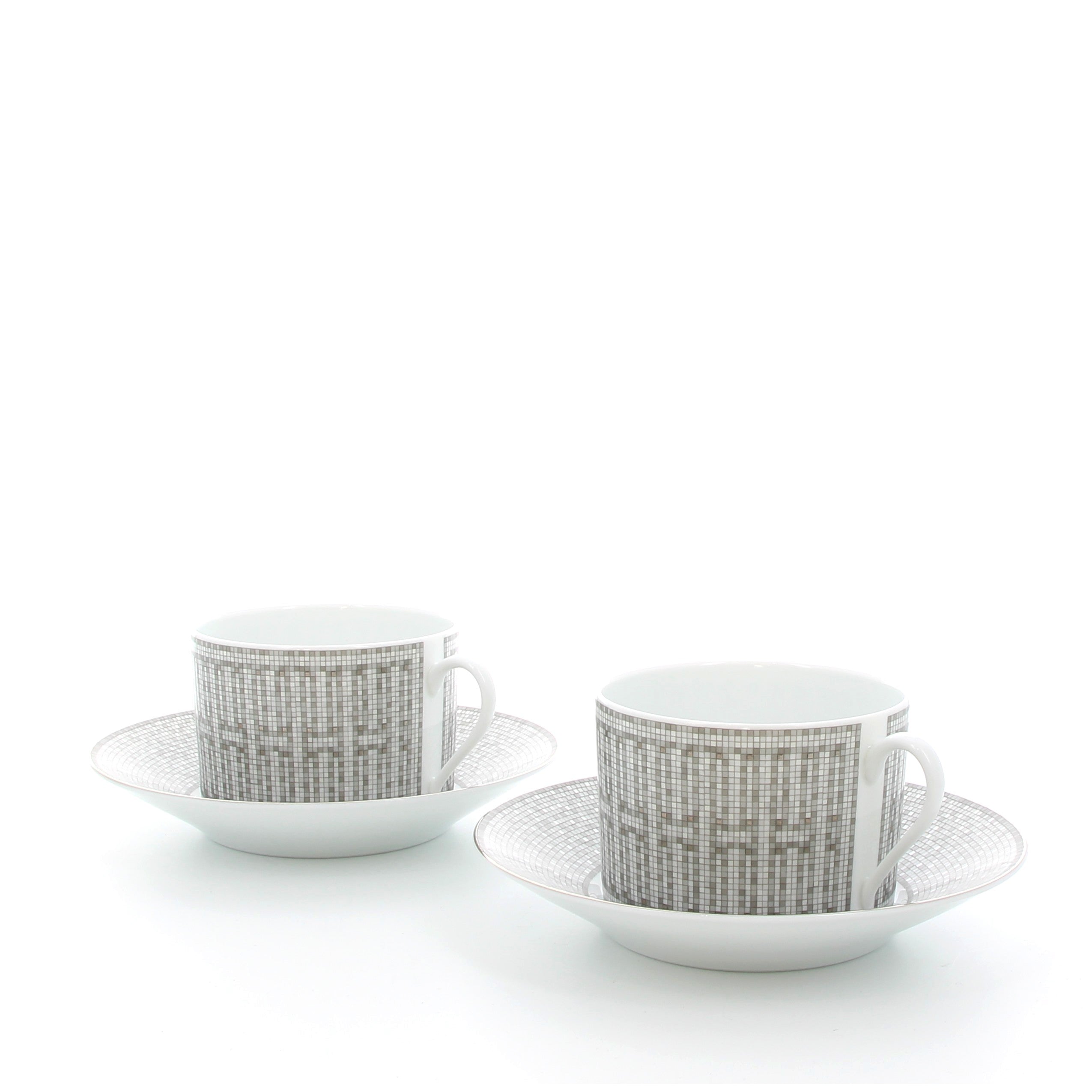 Hermes tasse à déjeuner et soucoupe mosaique