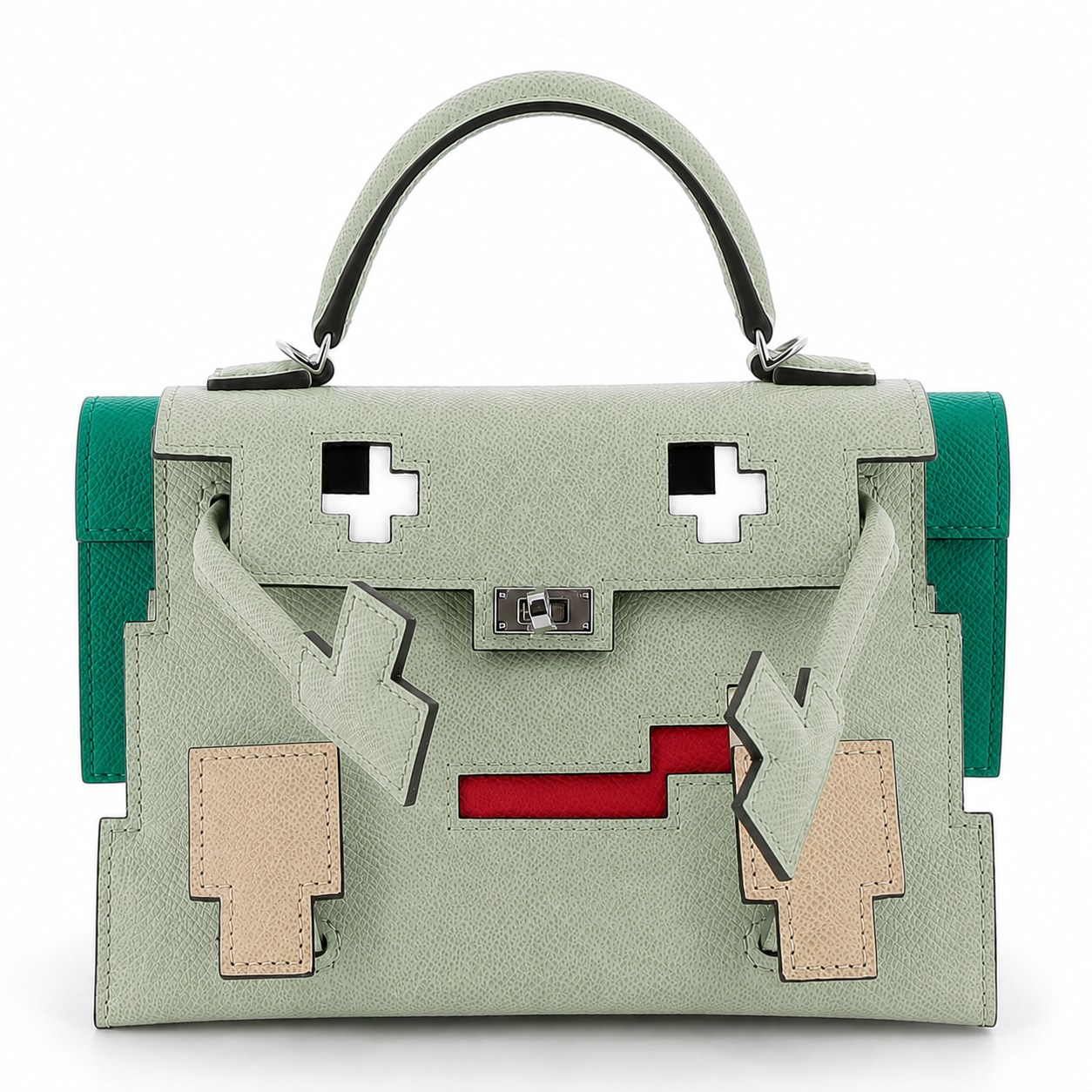 HERMÈS KELLY DOLL PICTO VERT FIZZ EPSOM FINITION PALLADIÉ