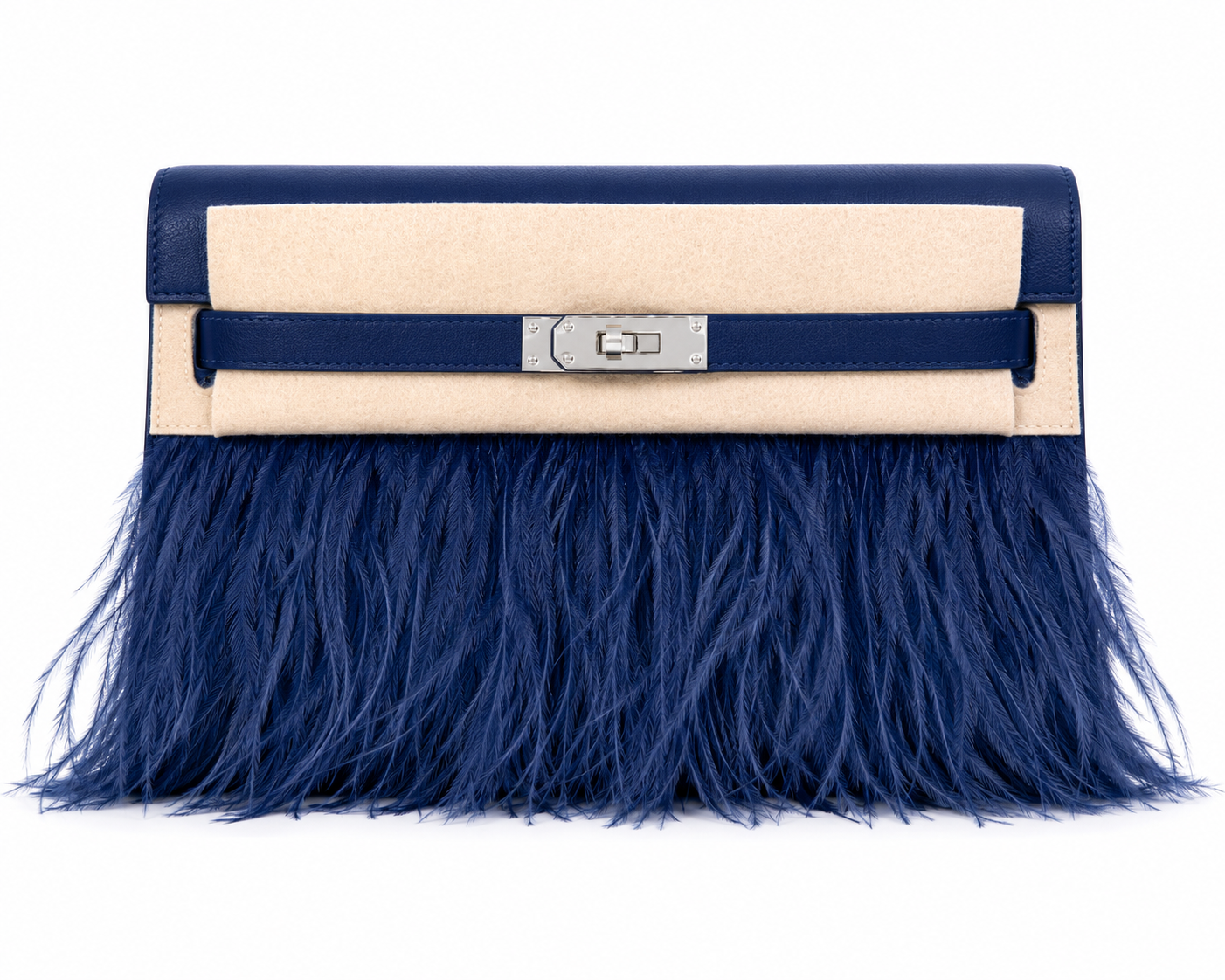 HERMÈS KELLY ÉLAN CHÈVRE BLEU SAPHIR FINITION PALLADIÉ