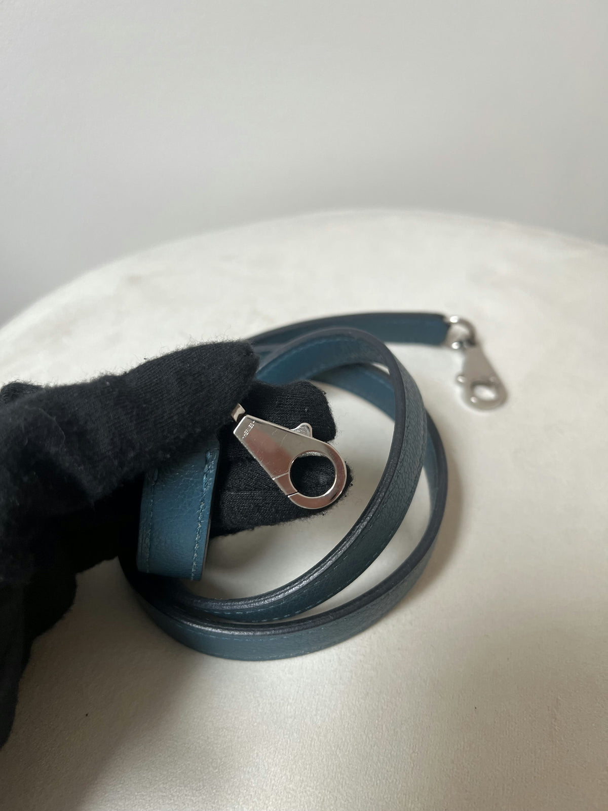 HERMÈS KELLY 28 SELLIER EPSOM BLEU COBALT VERSO BLEU ATOLL FINITION PALLADIÉE