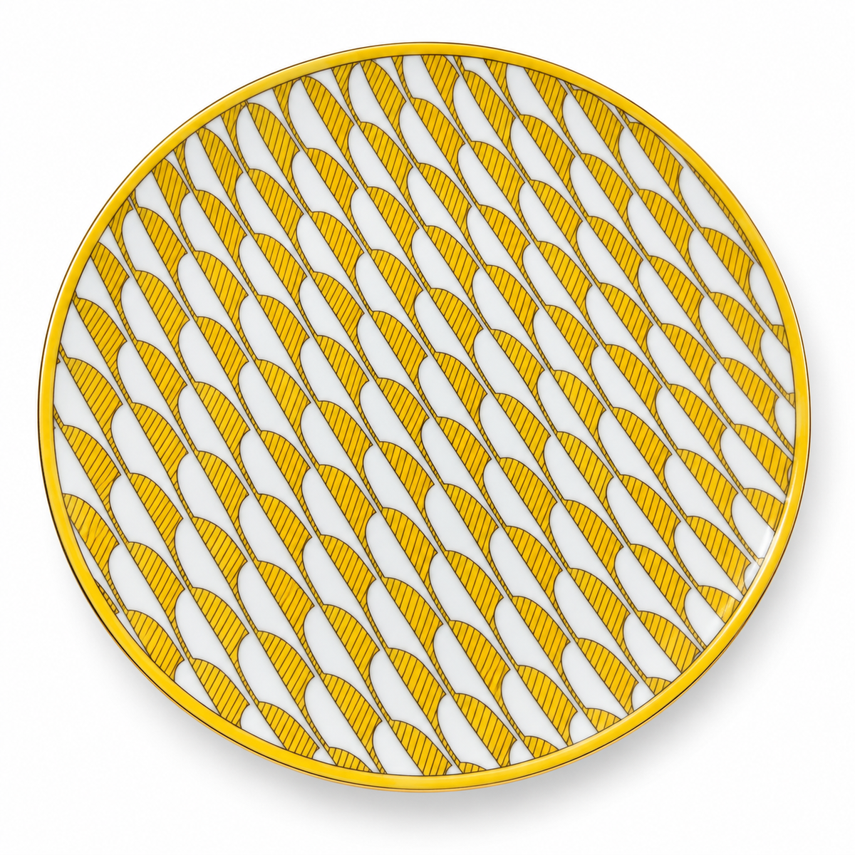 HERMÈS – ASSIETTE À DESSERT SOLEIL JAUNE