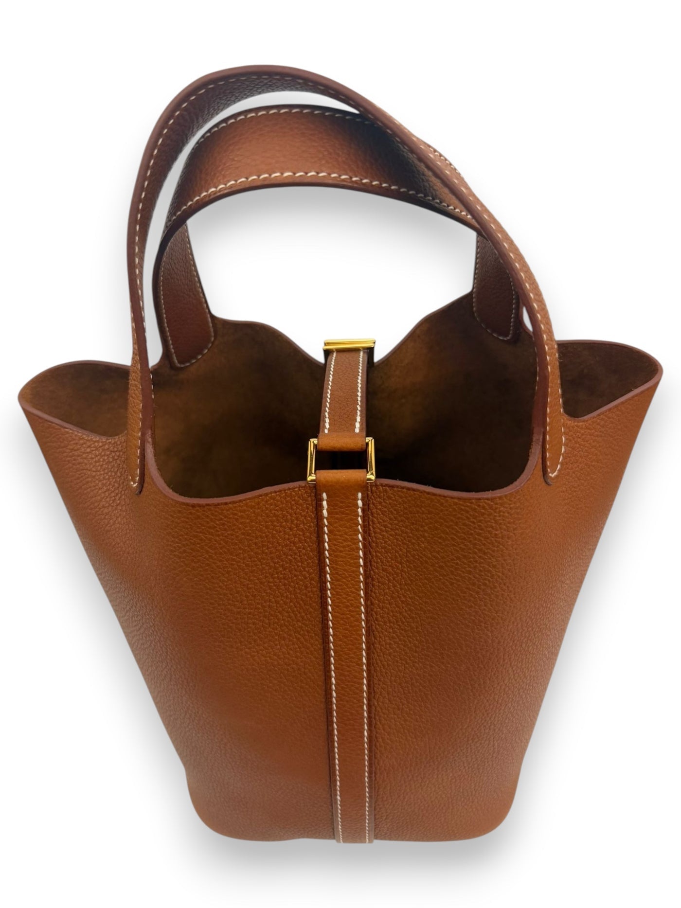 HERMES Picotin Gold Barenia Finition Or Jaune