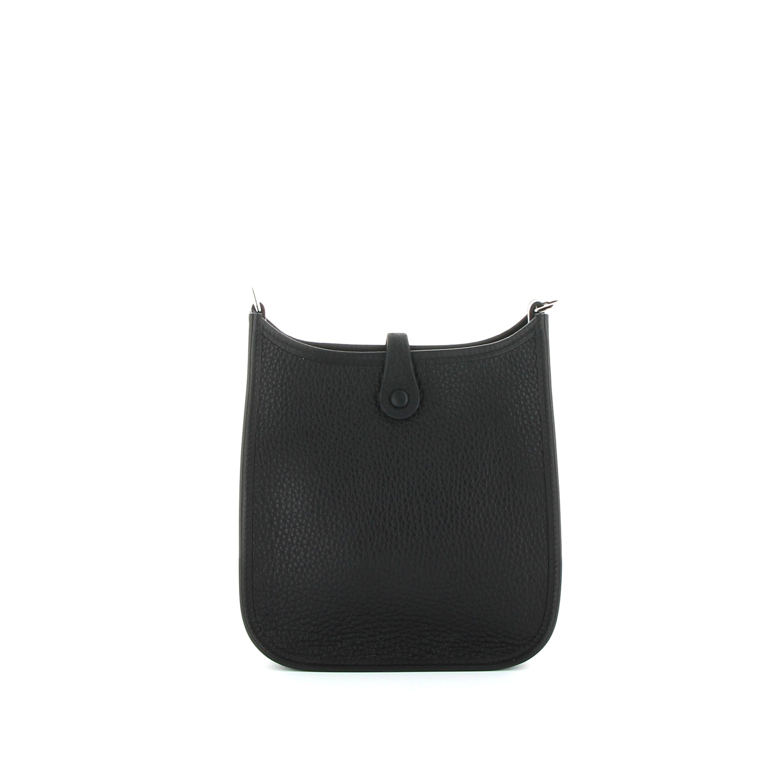 HERMÈS Mini Evelyne Noir Taurillon Clemence Finition Palladié