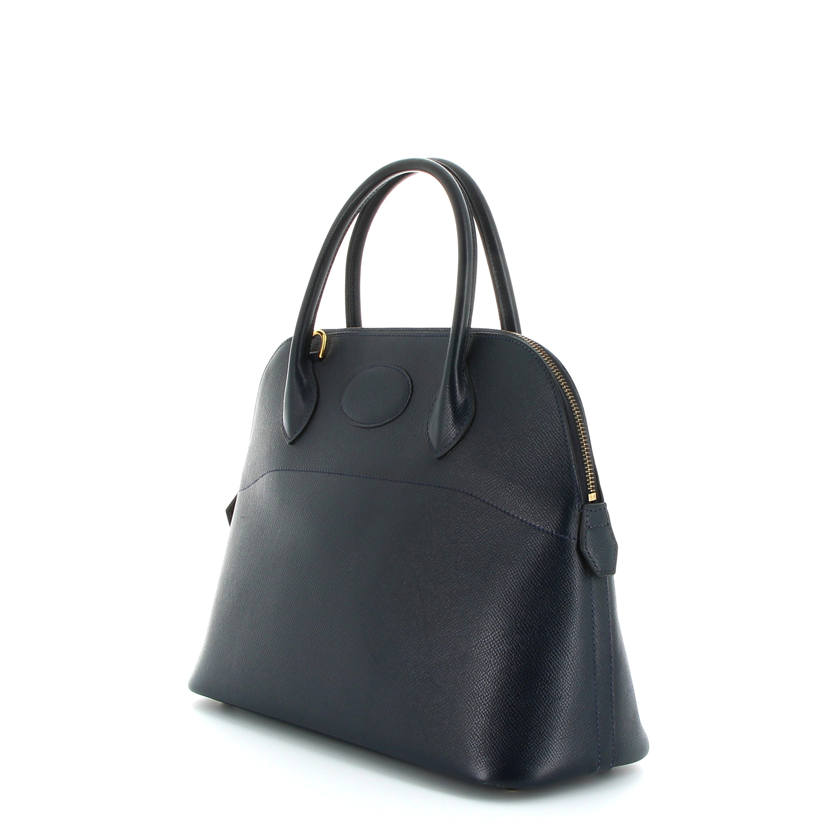 HERMÈS Bolide 30 cuir Epsom Bleu Indigo finition dorée