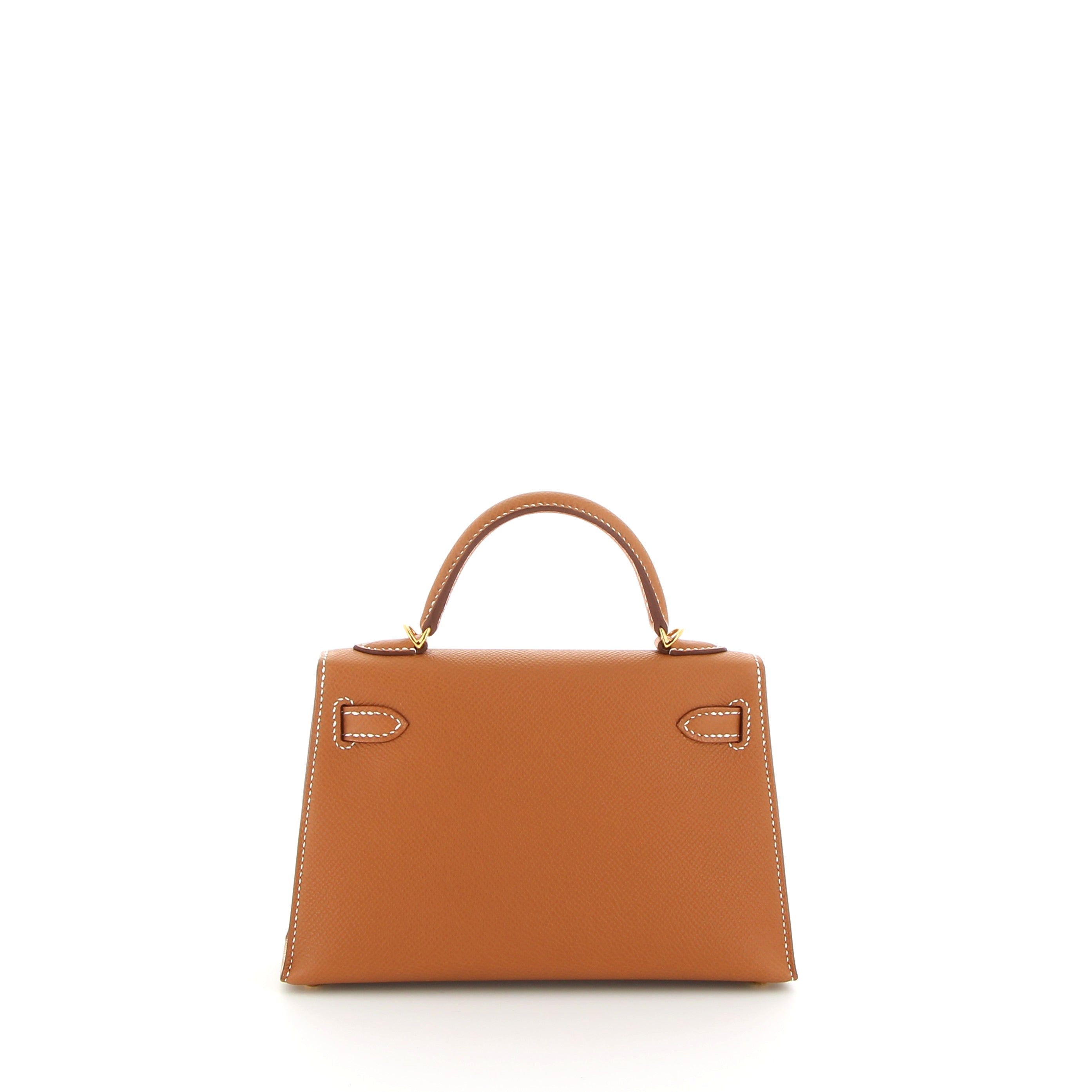 HERMÈS Kelly 20 cuir Epsom Gold finition dorée