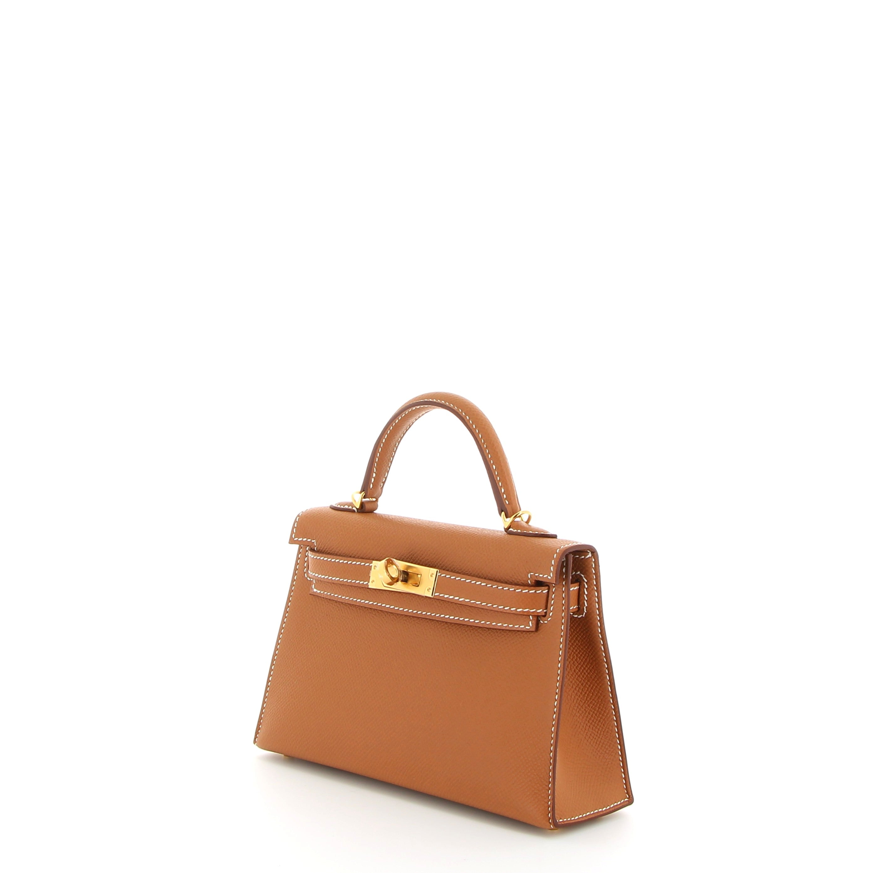 HERMÈS Kelly 20 cuir Epsom Gold finition dorée