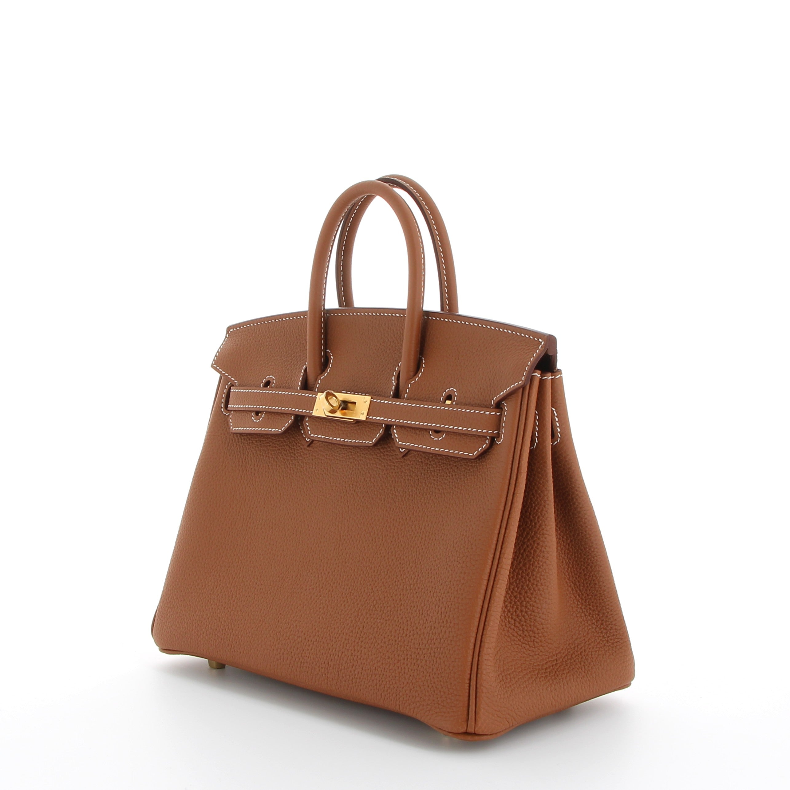 HERMÈS Birkin 25 cuir Togo Gold finition dorée