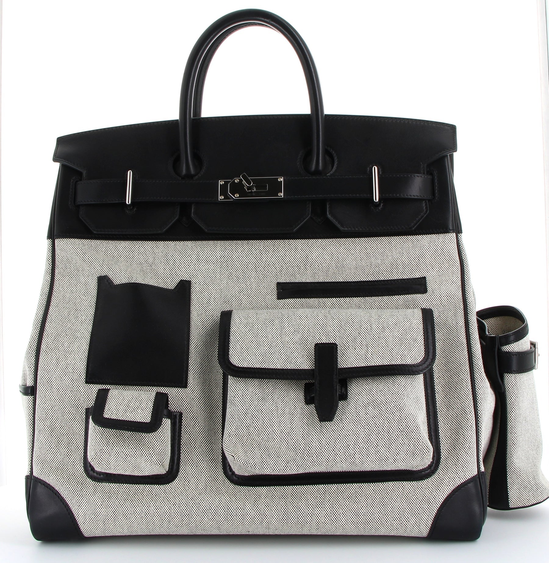 HERMES HAC Birkin 40 Cargo Noir Palladium Hardware