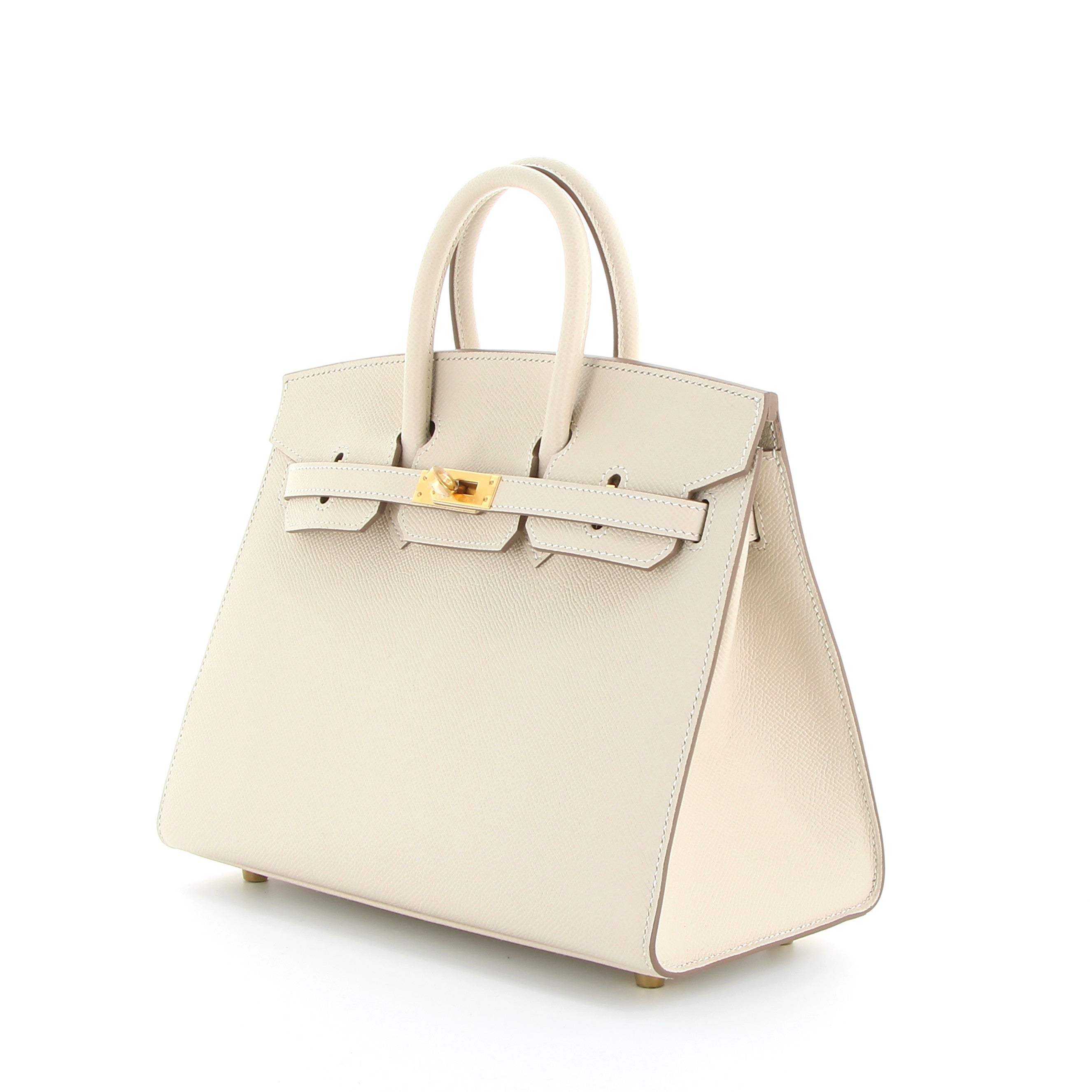 HERMÈS Birkin 30 cuir Epsom Craie finition dorée