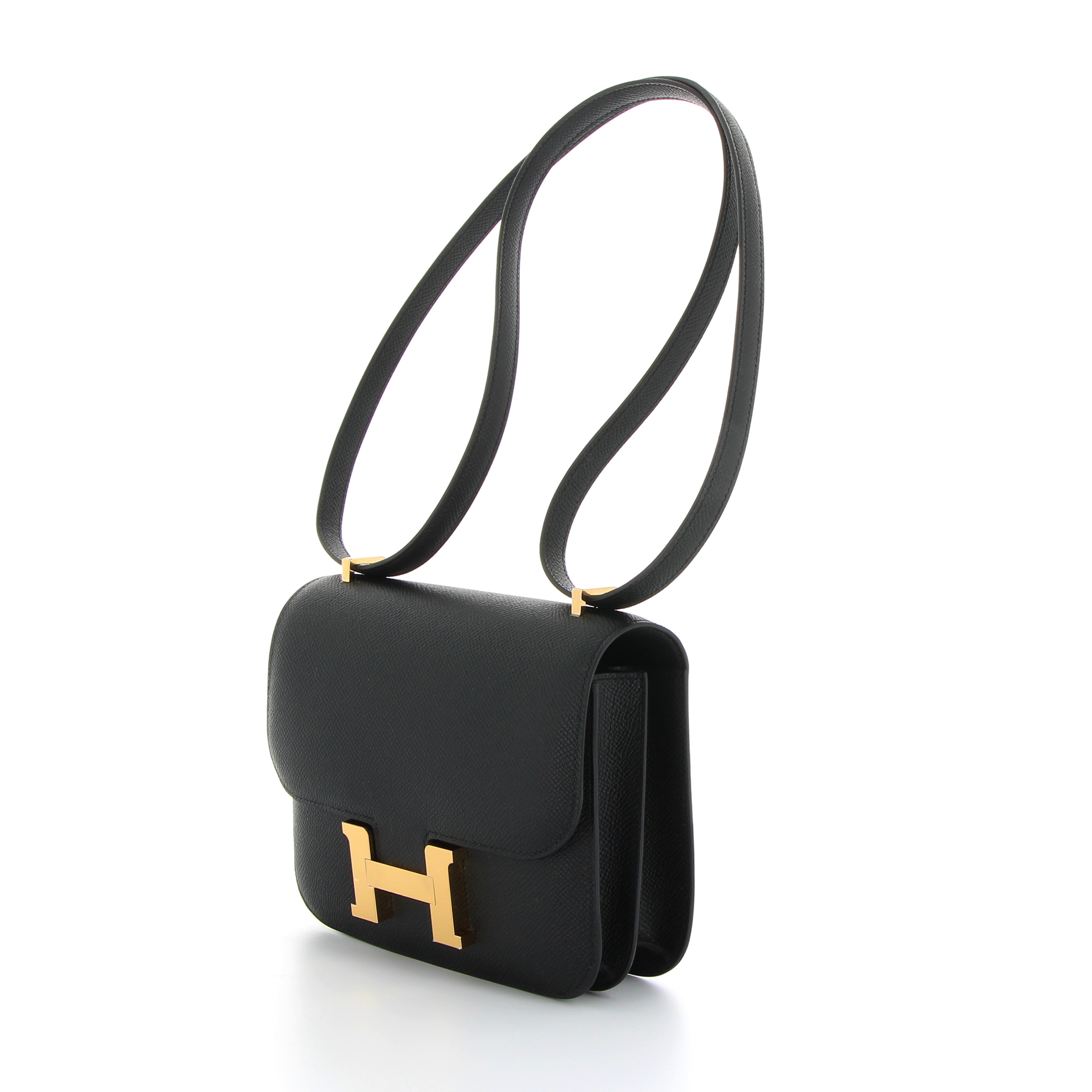 HERMÈS Constance 18 cuir Epsom Noir finition dorée