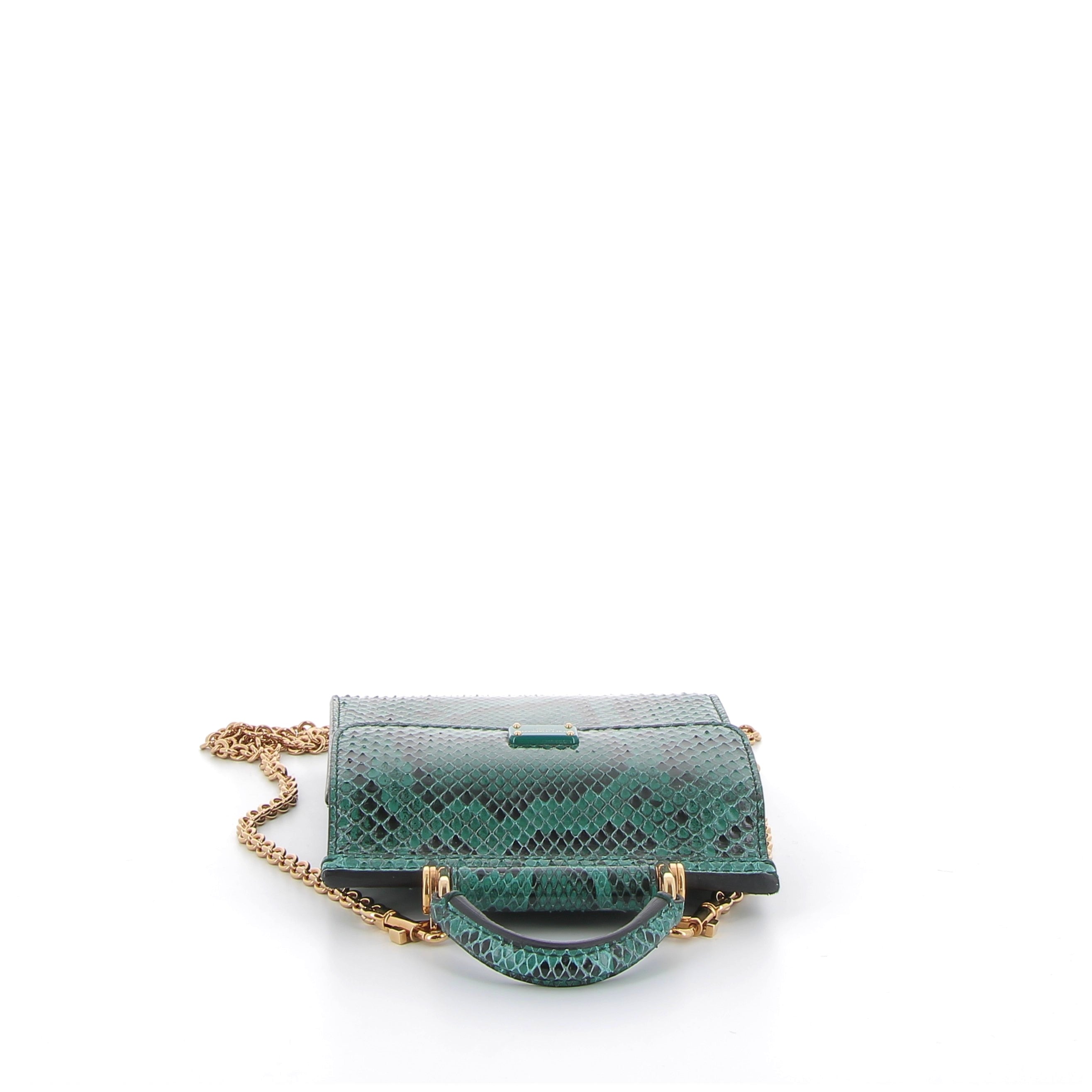 Dolce & Gabbana sac Sicily 58 vert en veau python