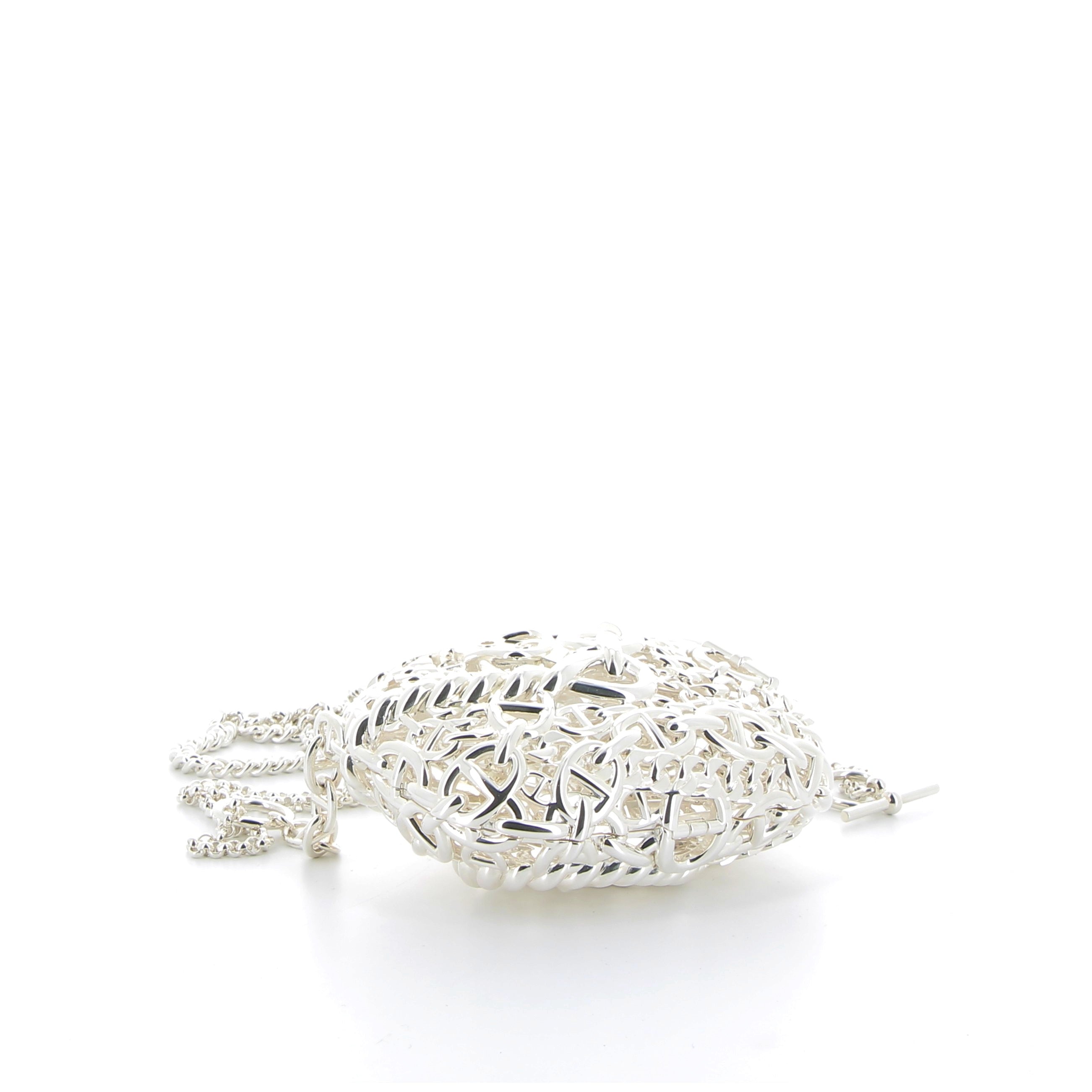 HERMES Sac Bijoux Chaine d'Encre Finition Argent