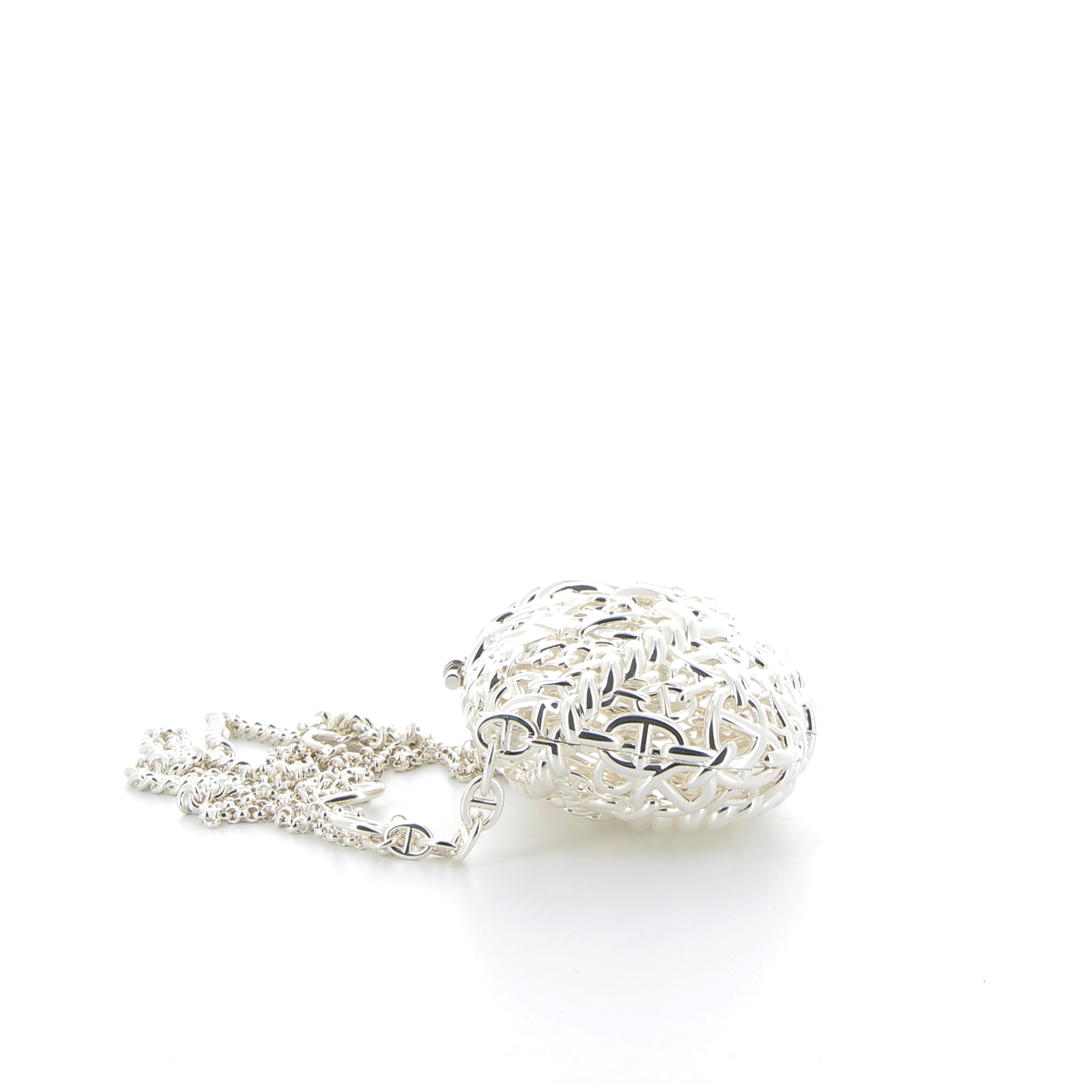 HERMES Sac Bijoux Chaine d'Encre Finition Argent