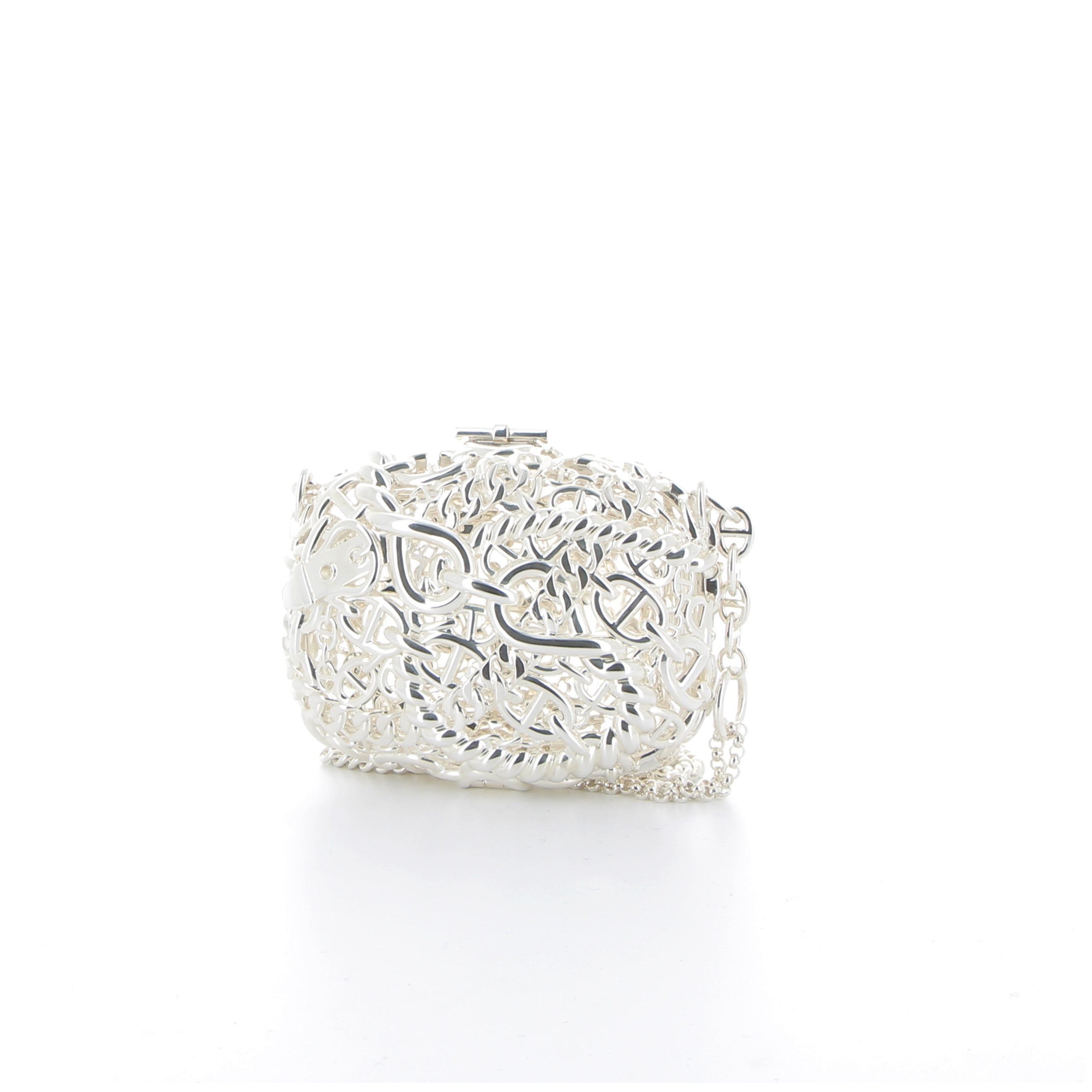 HERMES Sac Bijoux Chaine d'Encre Finition Argent