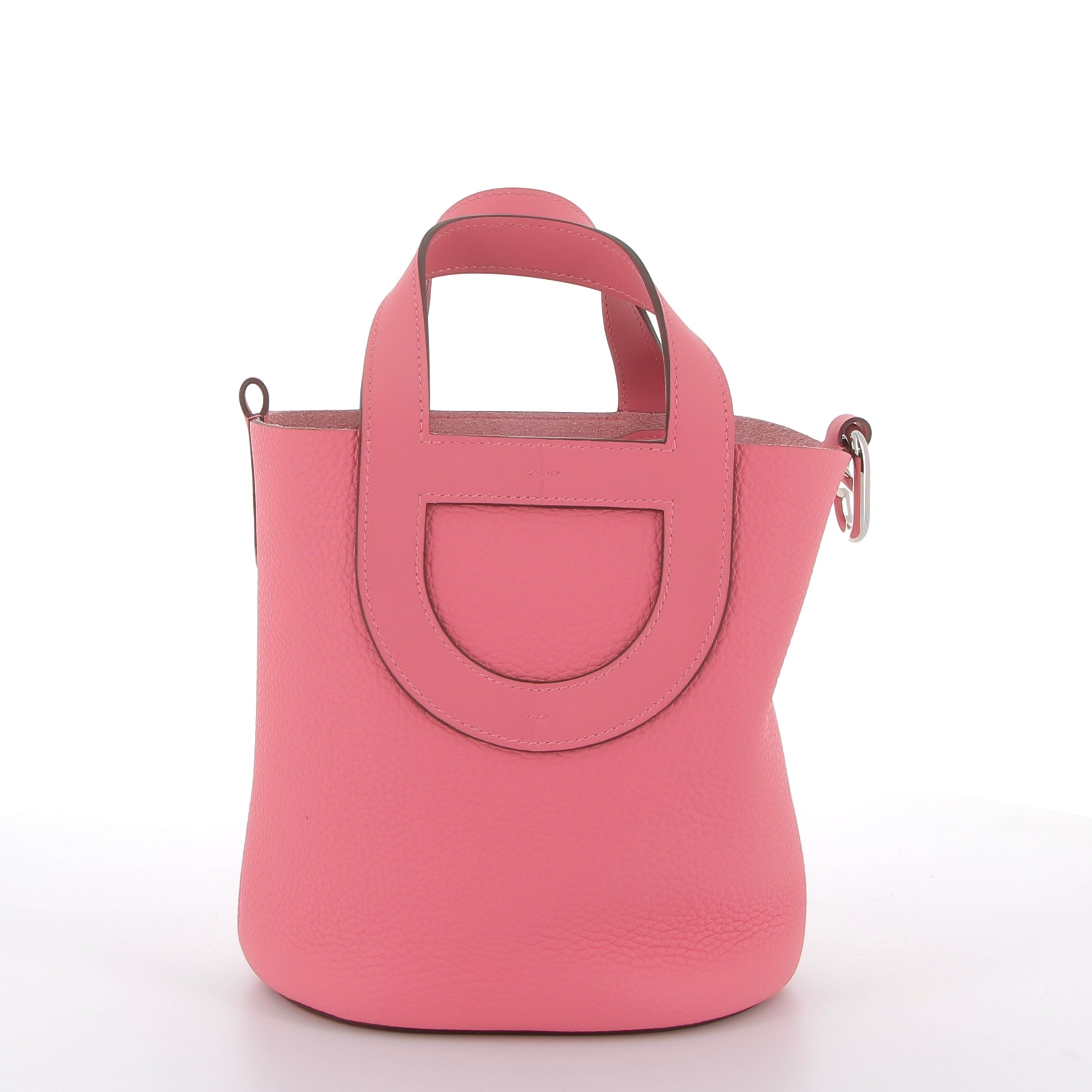 Hermès In-the-Loop Rose Azalée Taurillon Clemence/Swift Finition Palladié