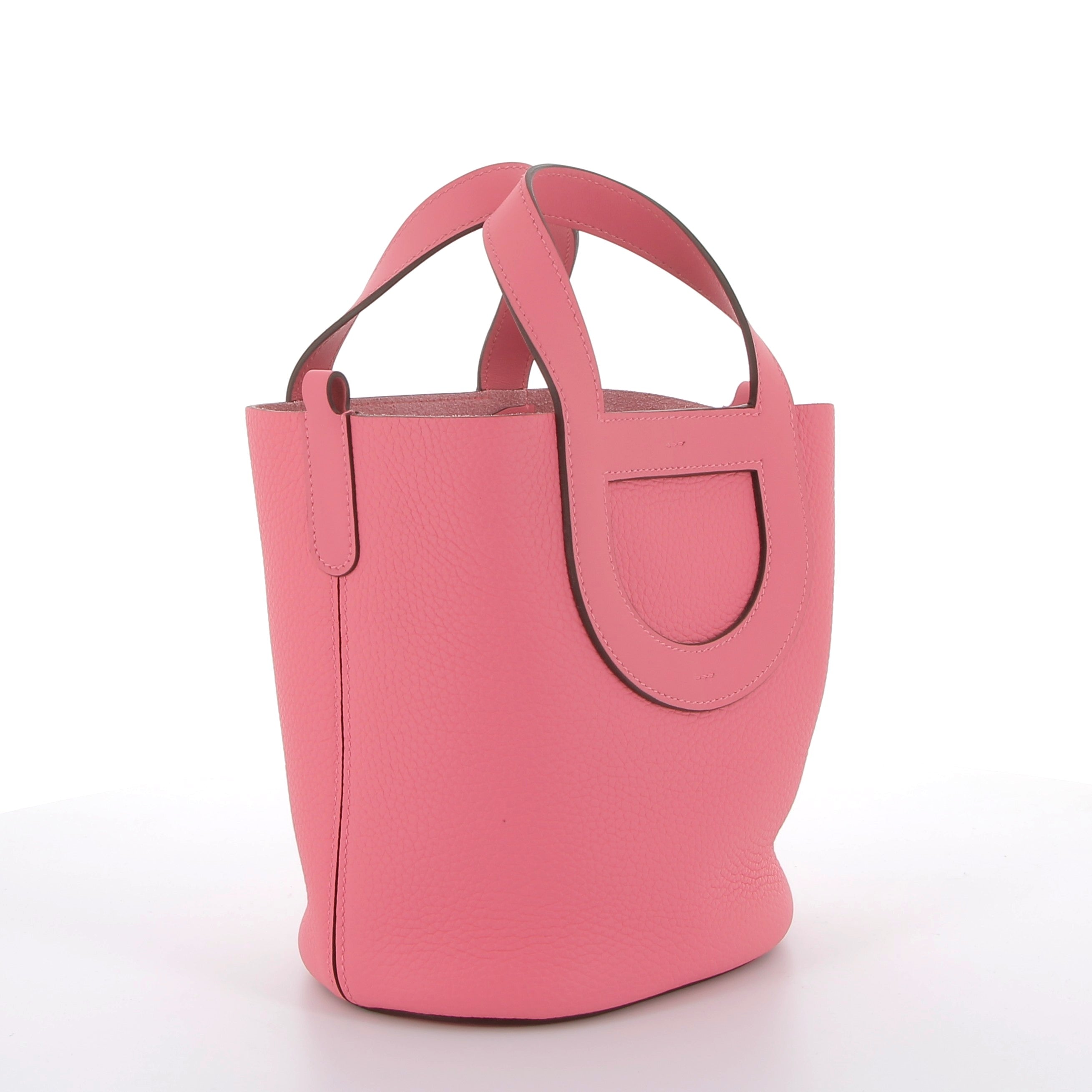 Hermès In-the-Loop Rose Azalée Taurillon Clemence/Swift Finition Palladié
