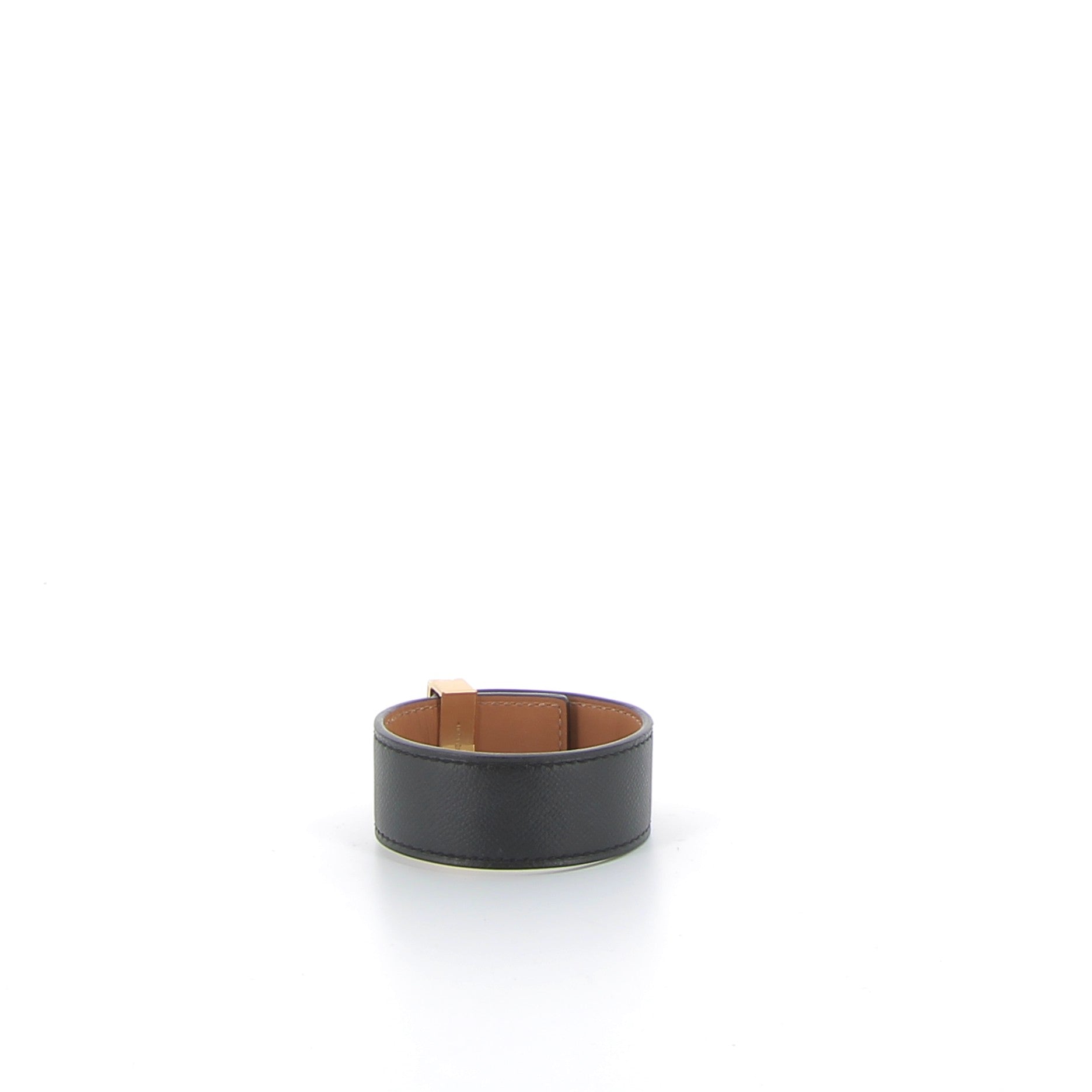 HERMÈS Bracelet Collier de Chien 24 noir finition jaune