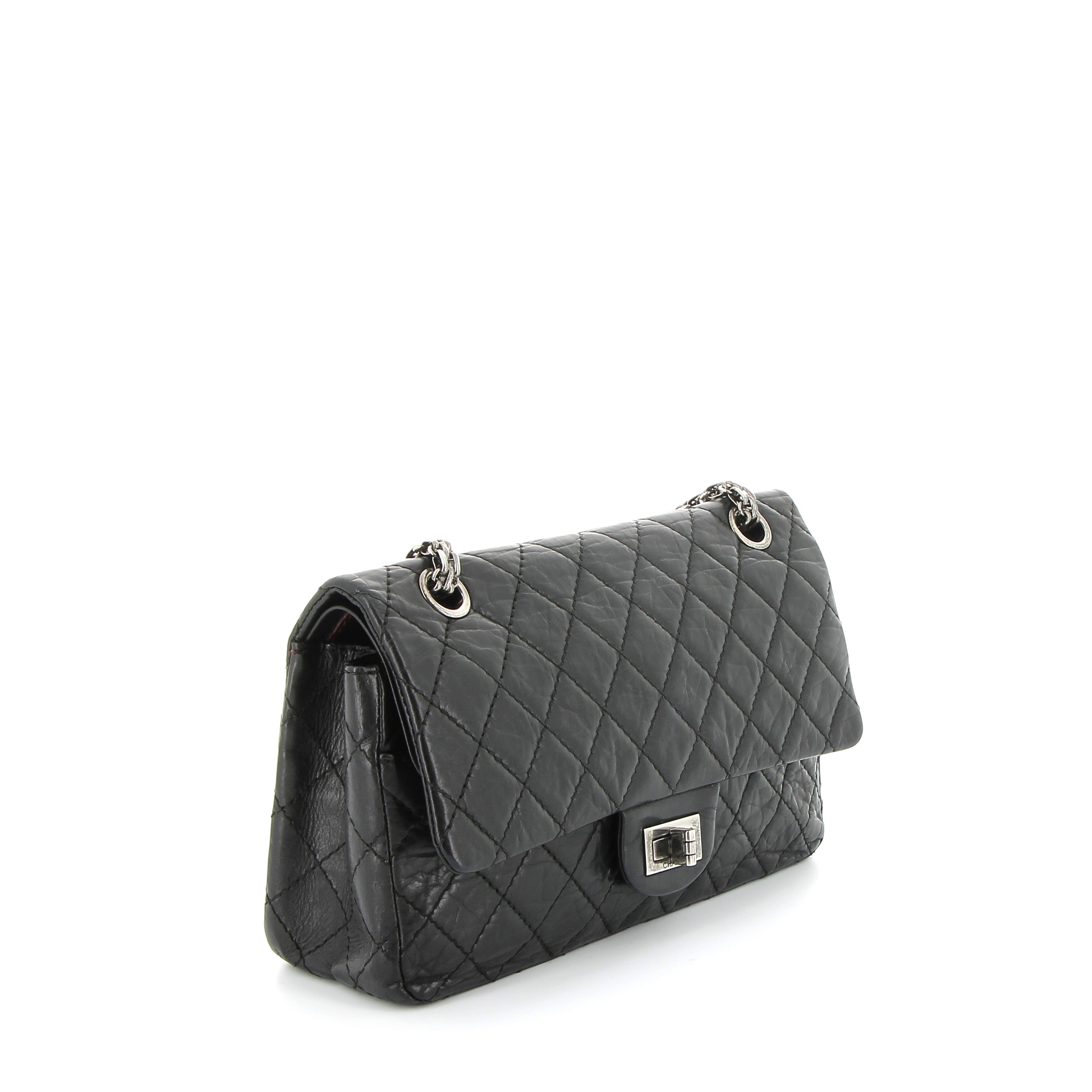 CHANEL Timeless 2.55 Cuir Noir Matelassé