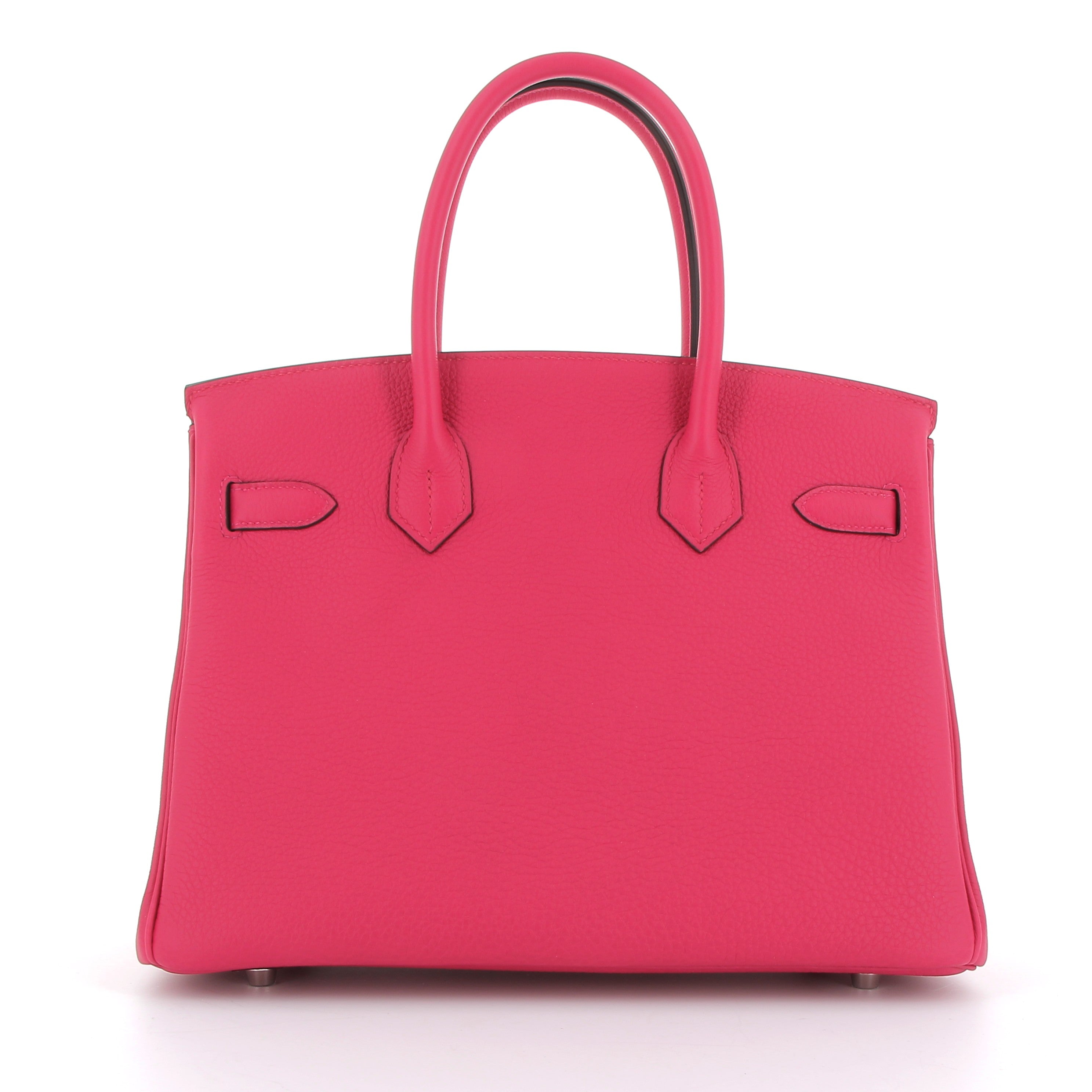 HERMÈS Birkin 30 Rose Mexico Togo Finition Palladié