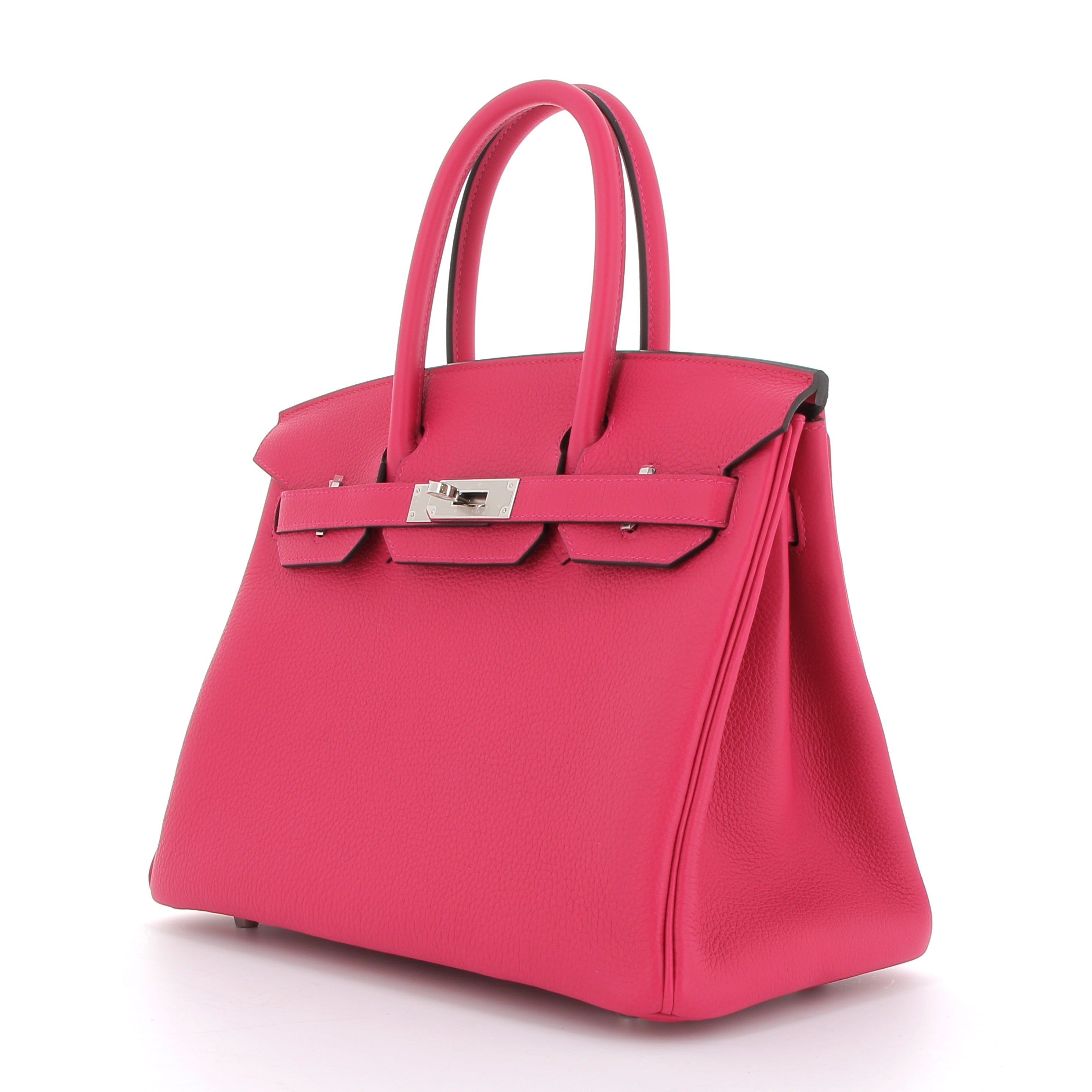 HERMÈS Birkin 30 Rose Mexico Togo Finition Palladié