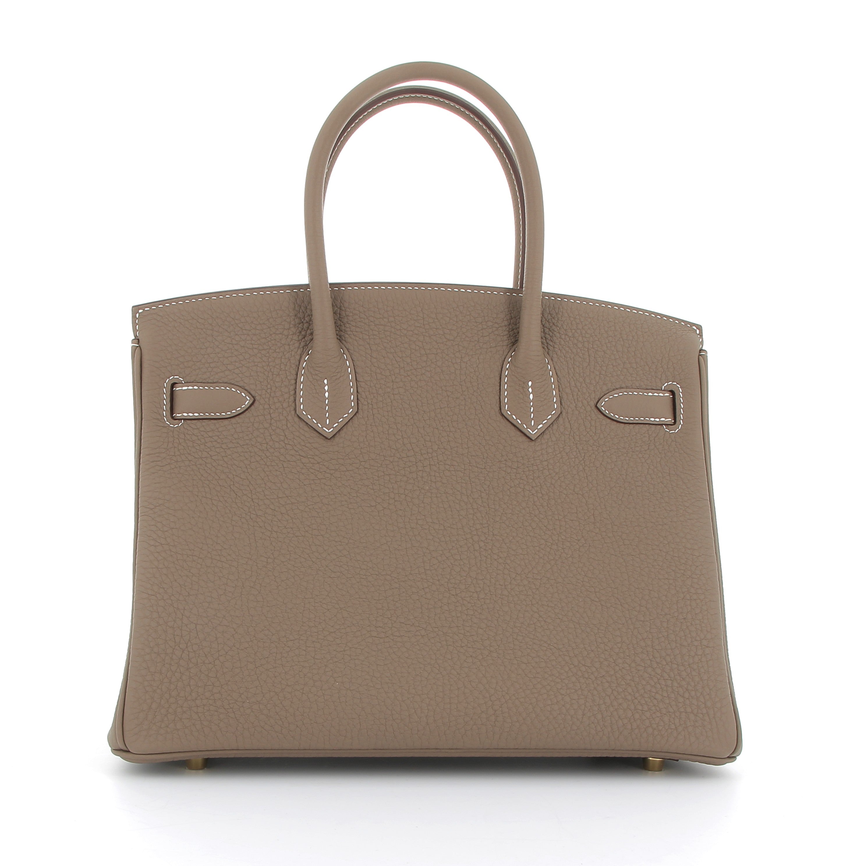 HERMÈS Birkin 30 cuir Togo Etoupe finition dorée