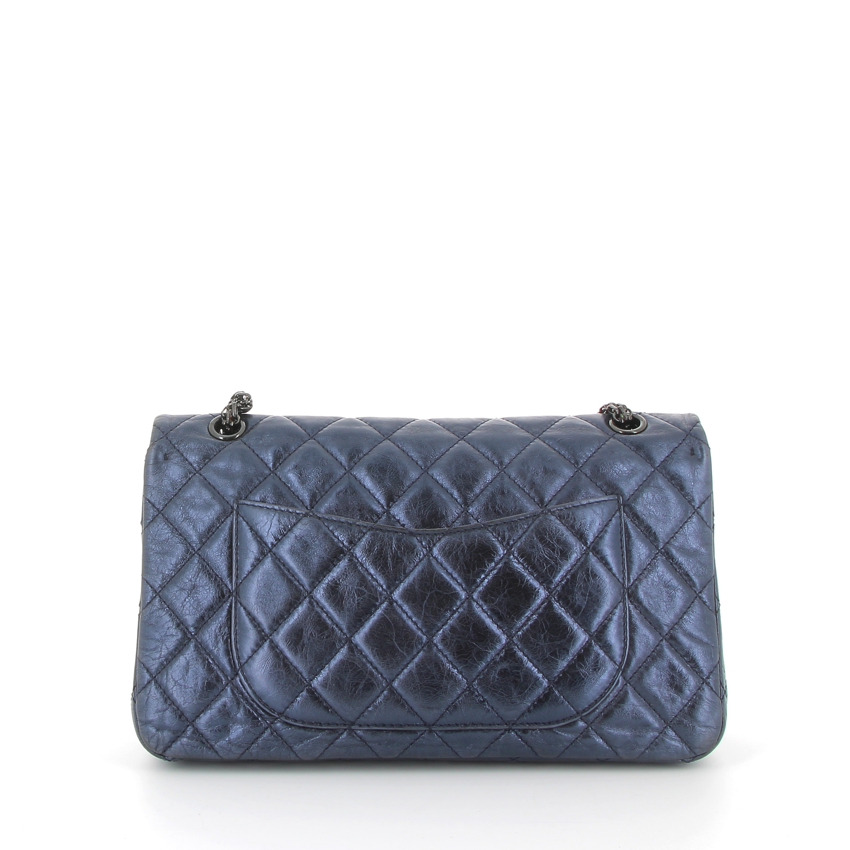 CHANEL Timeless 2.55 Cuir Bleu Marine Matelassé