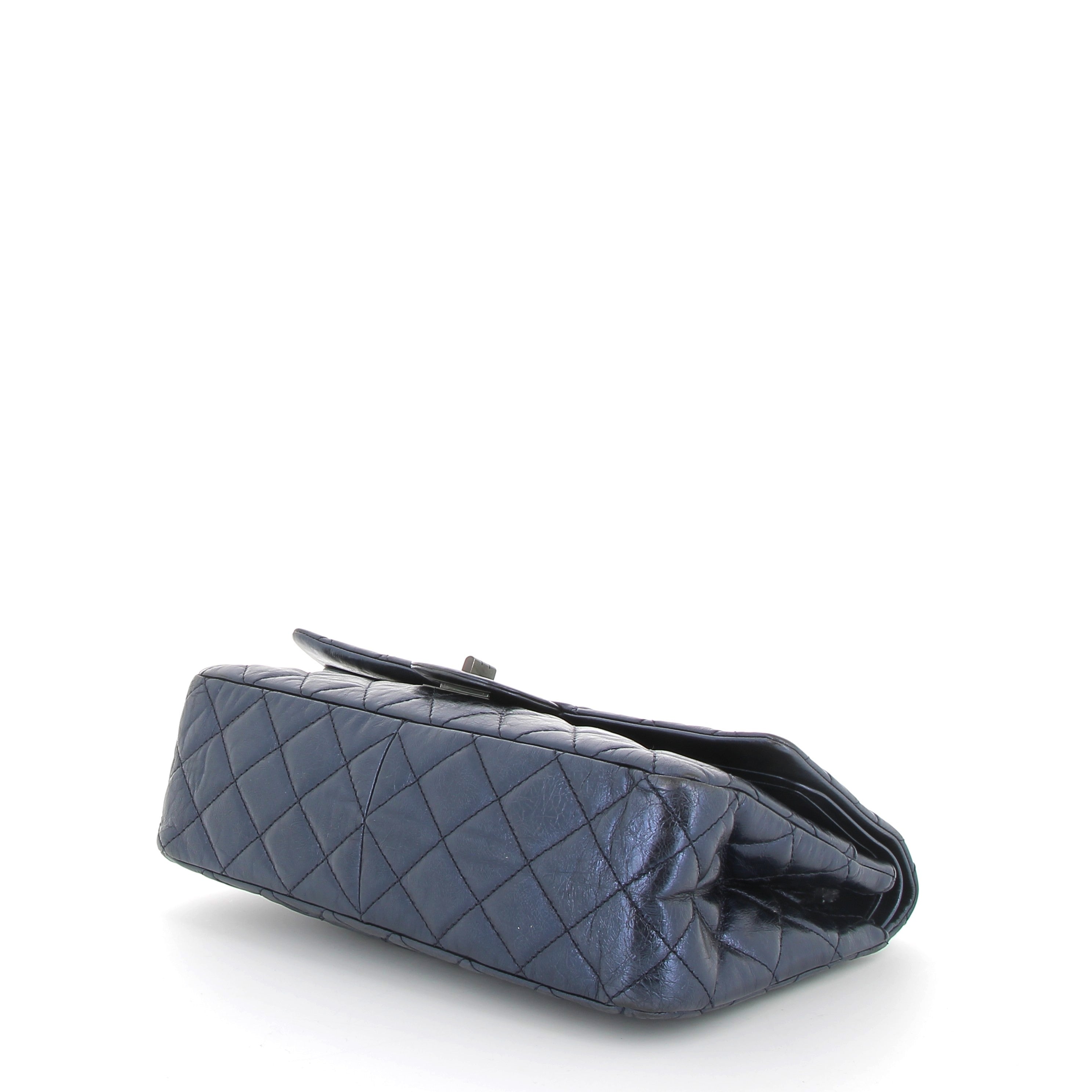 CHANEL Timeless 2.55 Cuir Bleu Marine Matelassé