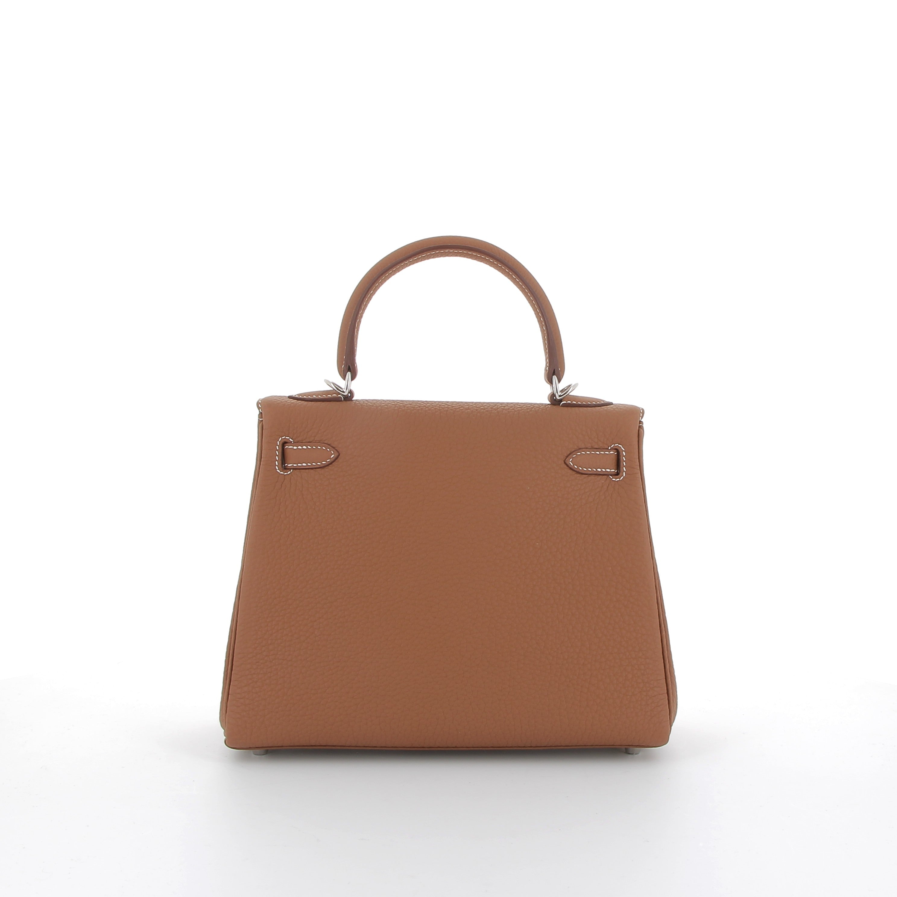 HERMES Kelly 25 Gold Togo Finition Palladié