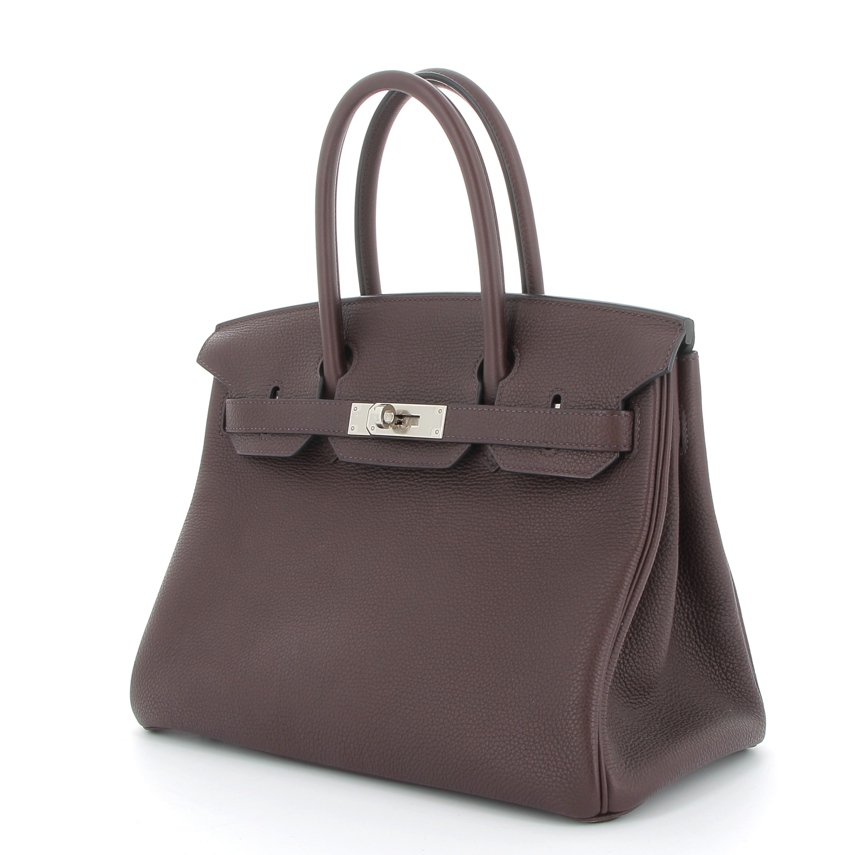 HERMÈS Birkin 30 Rouge Sellier Togo Finition Palladié
