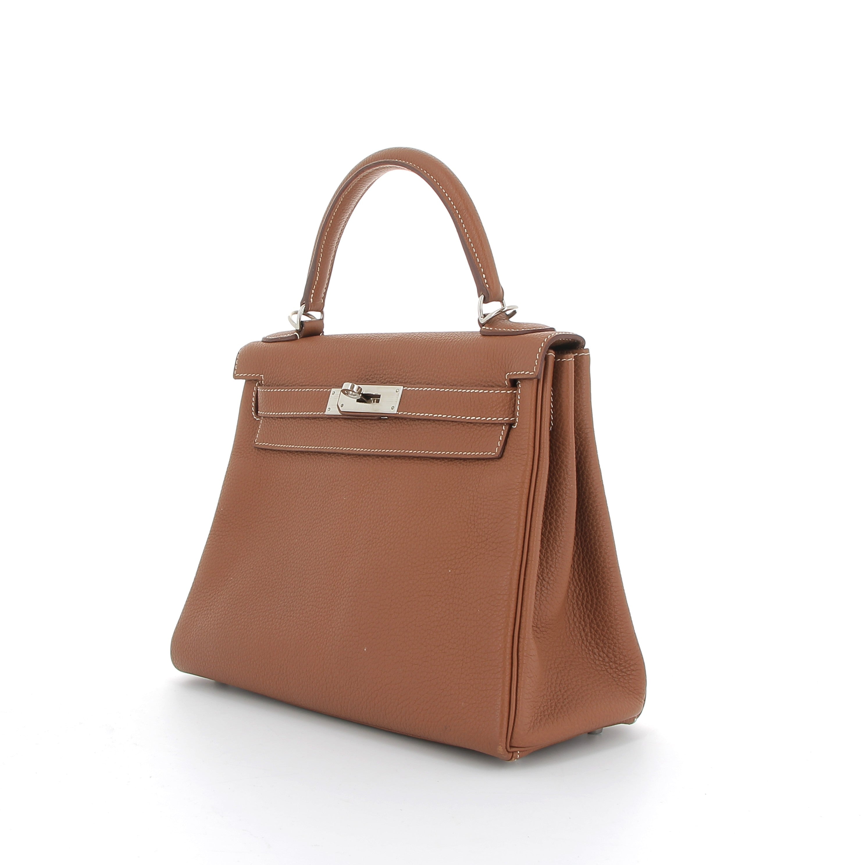 HERMÈS Kelly 28 Gold Togo Finition Palladié