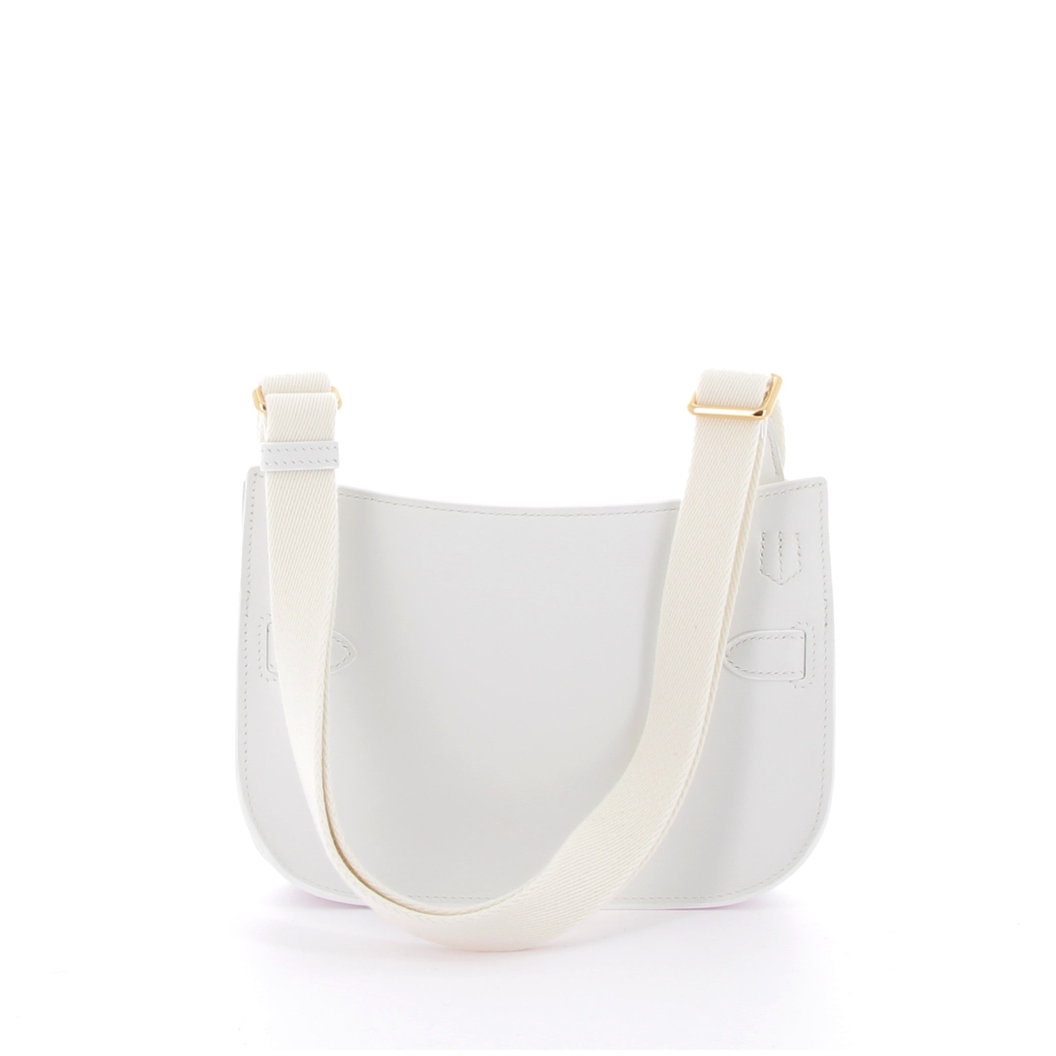 HERMES Mini Jypsière Blanc Swift Finition Or jaune