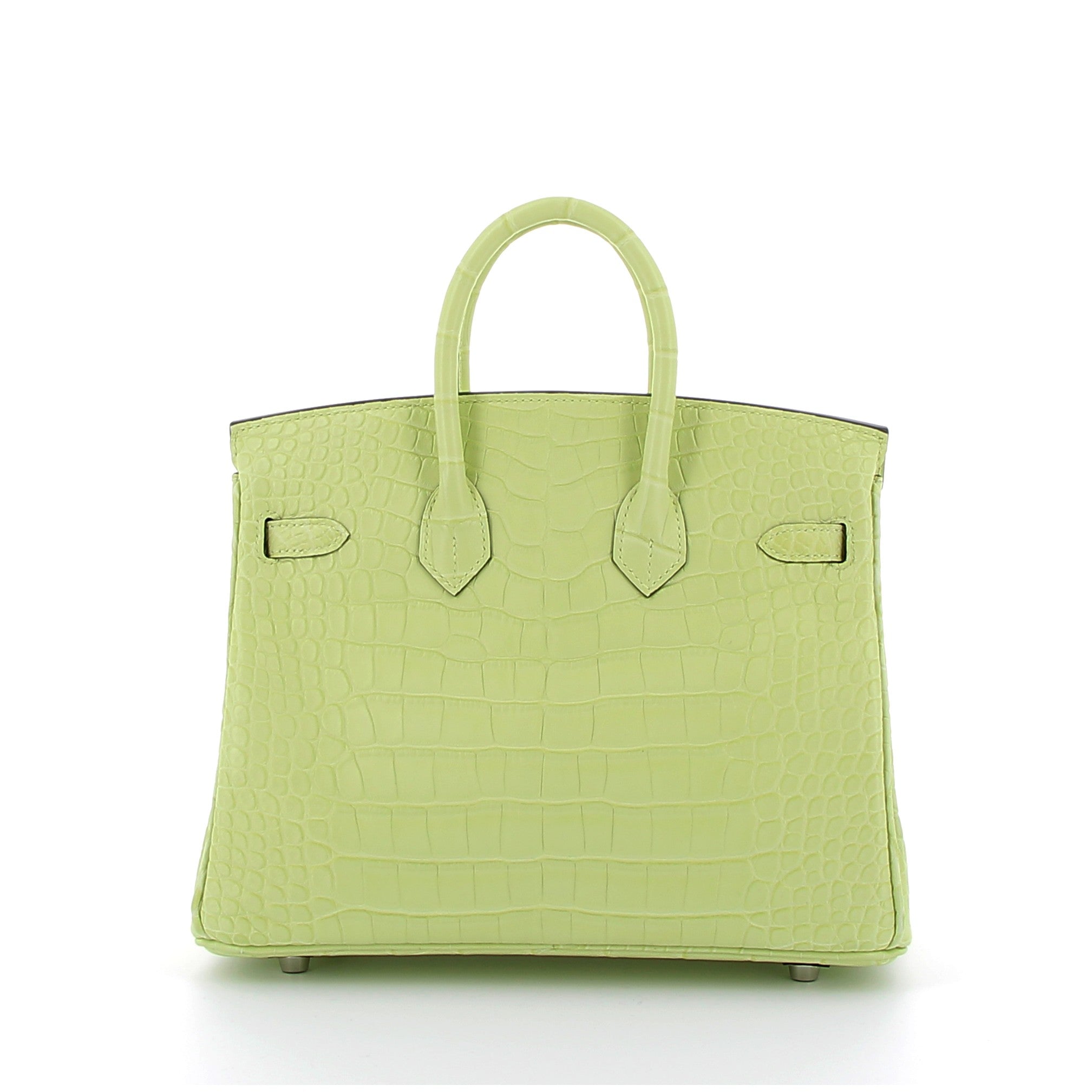 HERMES Birkin 25 Jaune Bourgeon Alligator Finition Palladié