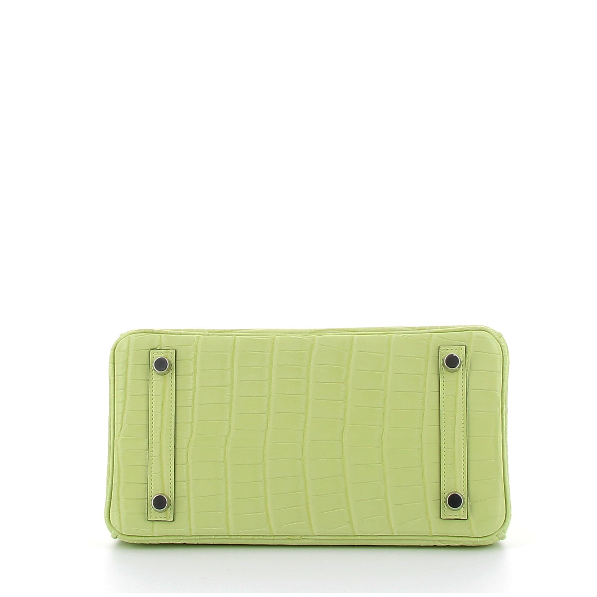 HERMES Birkin 25 Jaune Bourgeon Alligator Finition Palladié