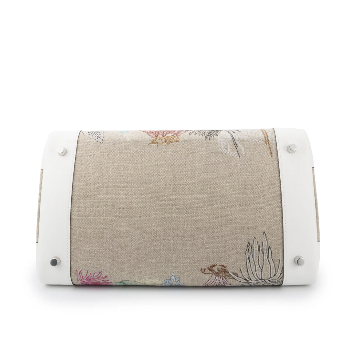 HERMES Edition Limitée Birkin 35 Faubourg Torpical Blanc/Beige Cuir Swift/Toile Finition Palladié