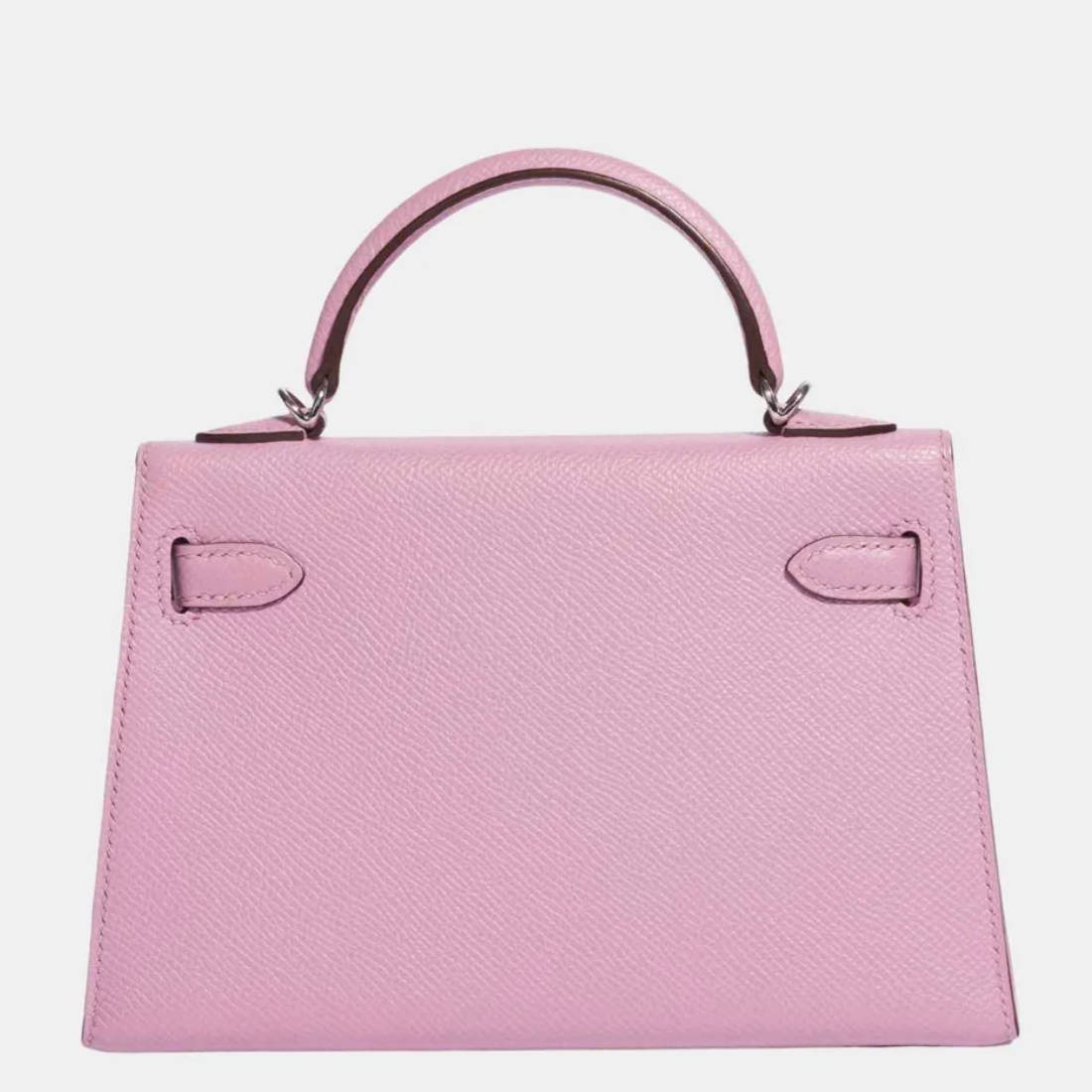 HERMES Kelly 20 Mauve Sylvestre Cuir Epsom Finition Palladié
