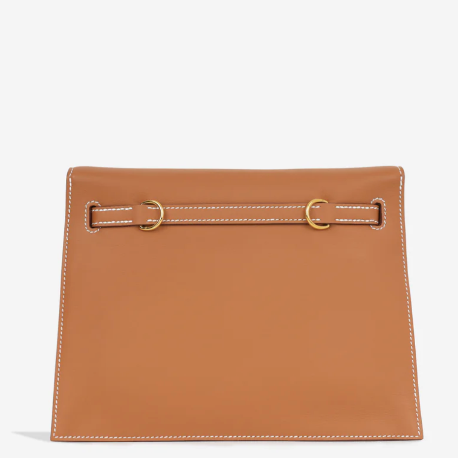 HERMES Kelly Danse Gold Cuir Evercolor Finition Or Jaune