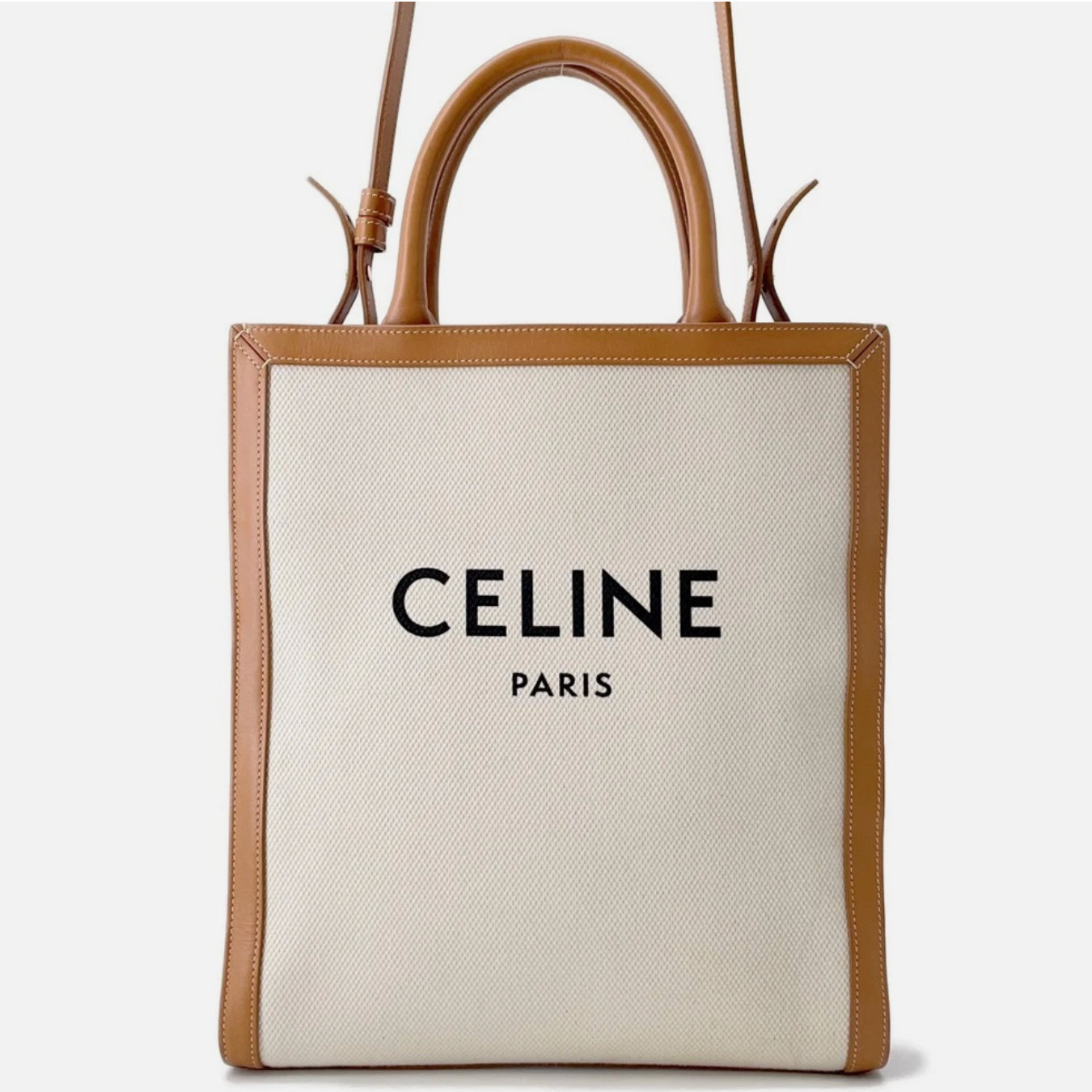 CELINE Vertical Tote Bag en Toile