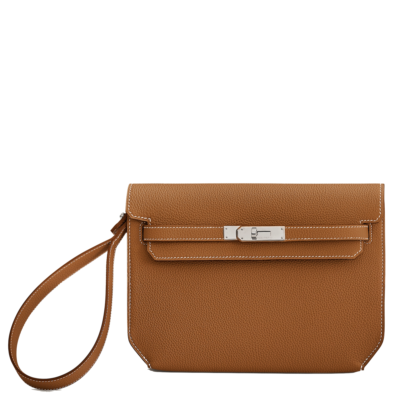 HERMES Kelly Depeche Gold Cuir Togo Finition Palladié