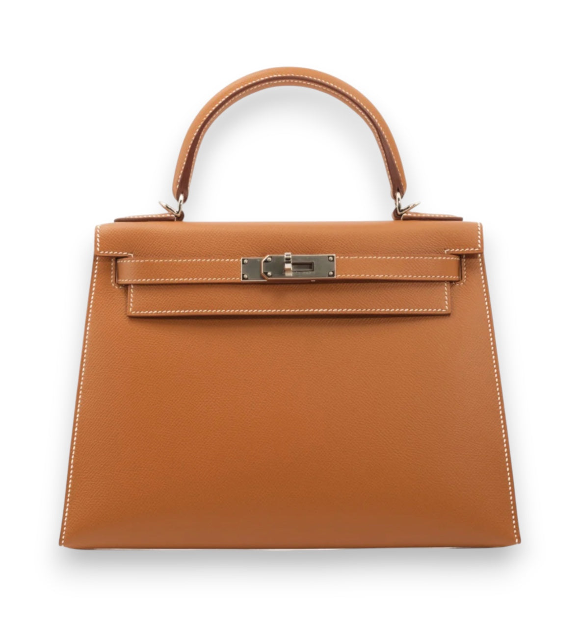 HERMES Kelly 28 Sellier Gold Cuir Epsom Finition Palladié