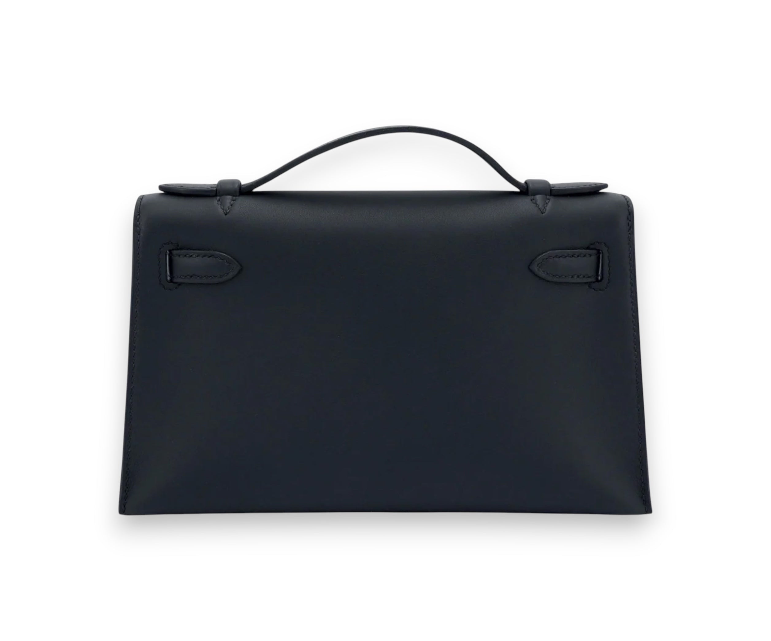 HERMES Kelly Pochette Noir Swift
