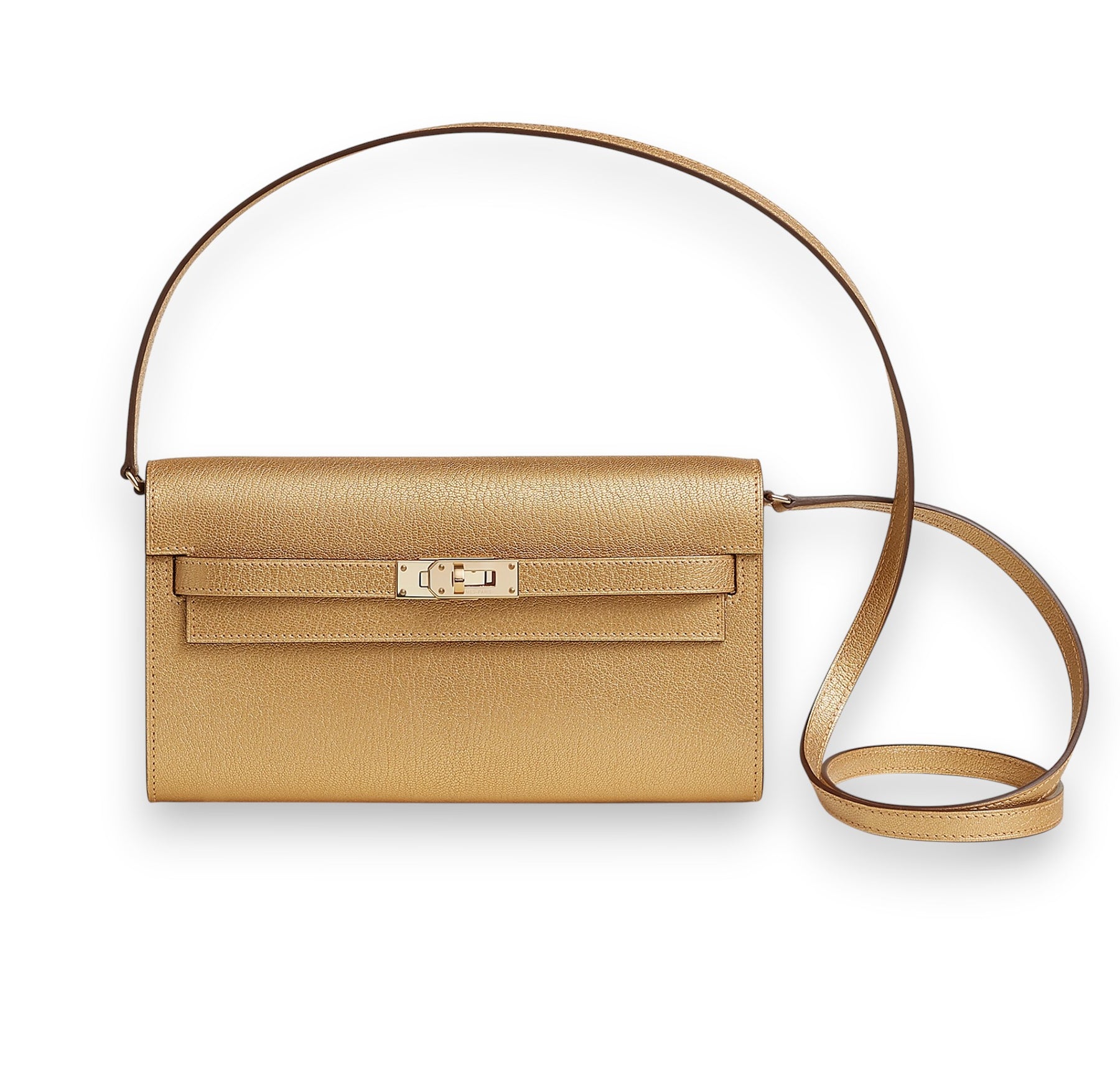 HERMES KELLY TO GO Doree Chamkilight Finition Permabrass