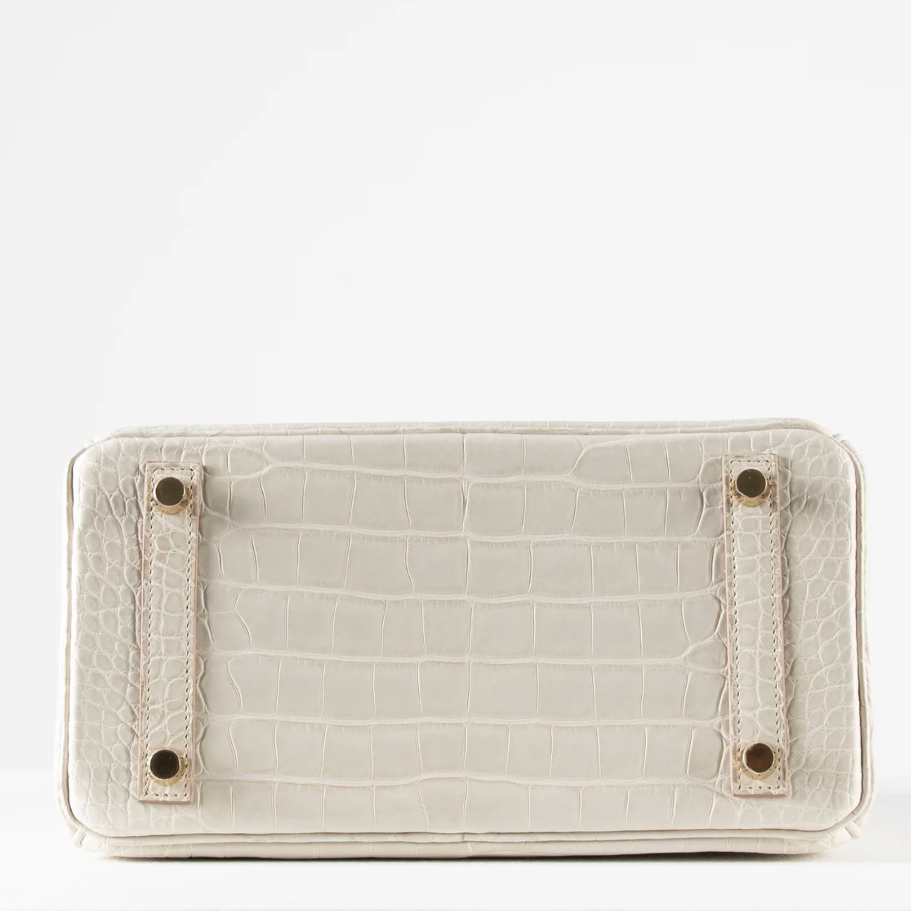 HERMES Birkin 25 Beton Matte Alligator Finition Or Jaune