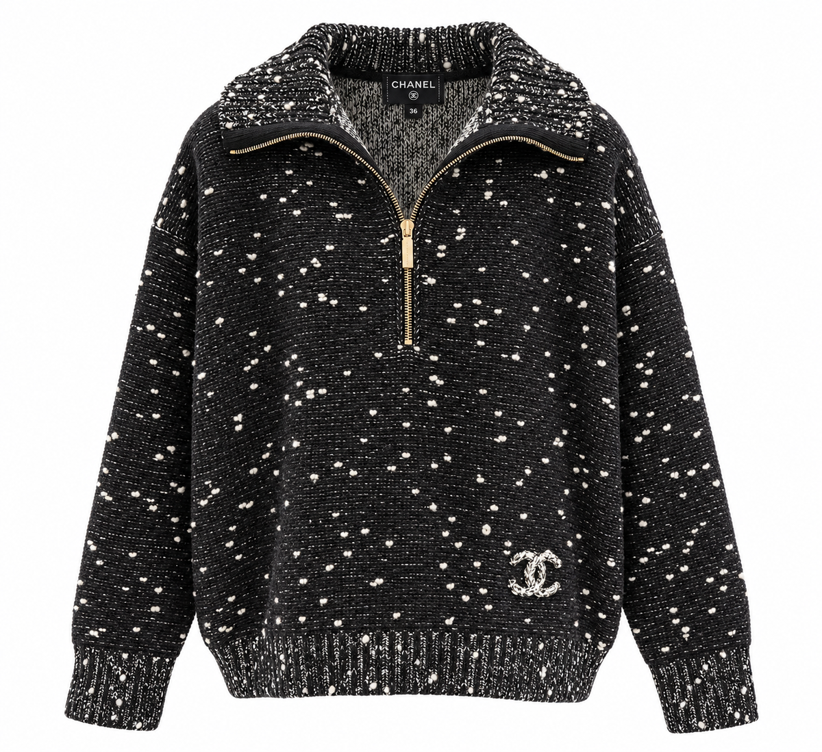 CHANEL PULL-OVER GRIS FALL 2026 T 36