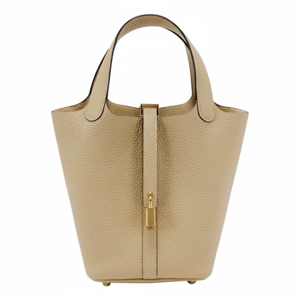 HERMES Picotin 18 Trench Cuir Taurillon Clemence Finition Or Jaune